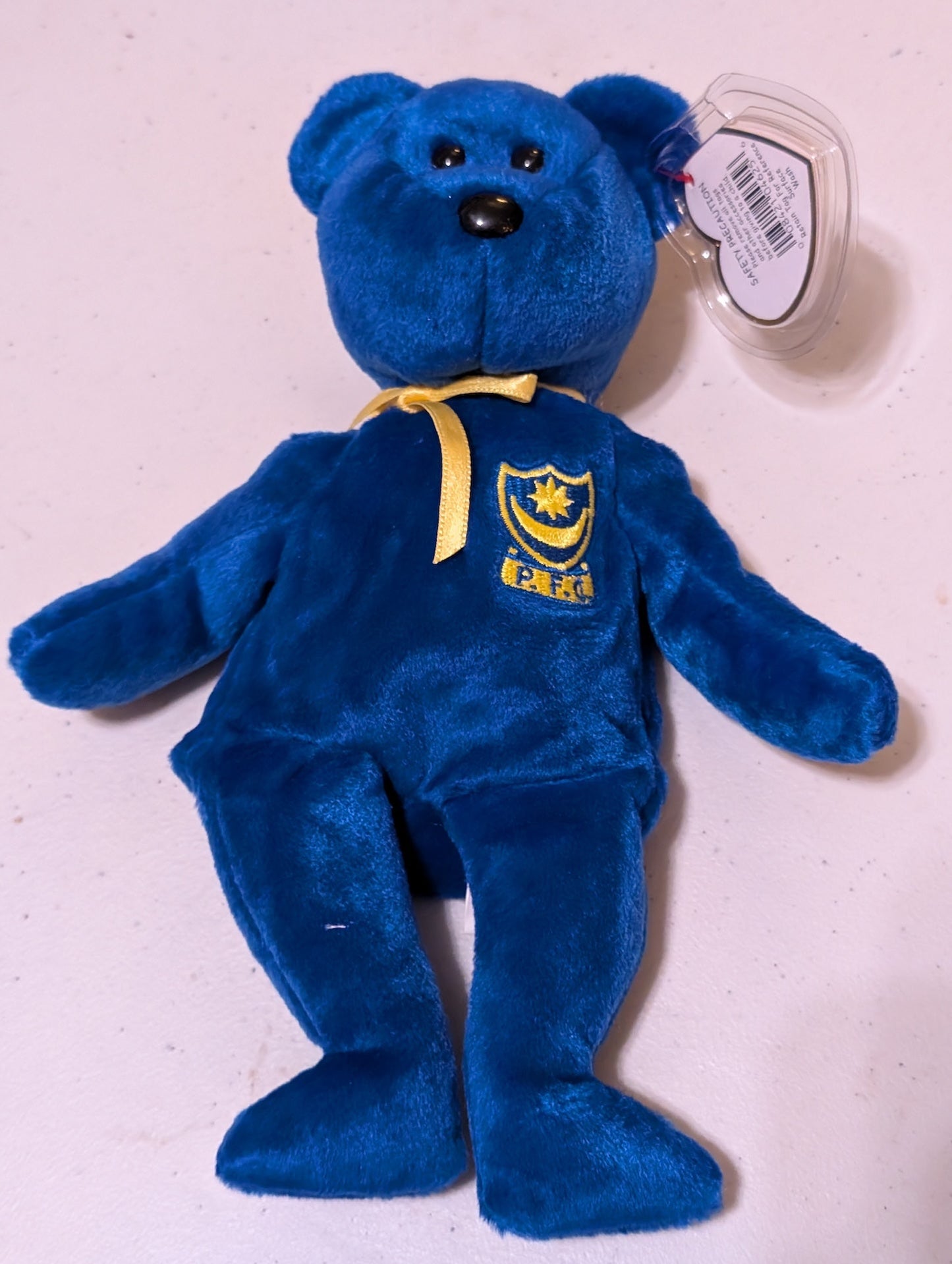Hero the Bear - Ty Beanie Baby (Blue, 2003, Plush Toy, Stuffed Animal, MWMT, Vintage, Retired)