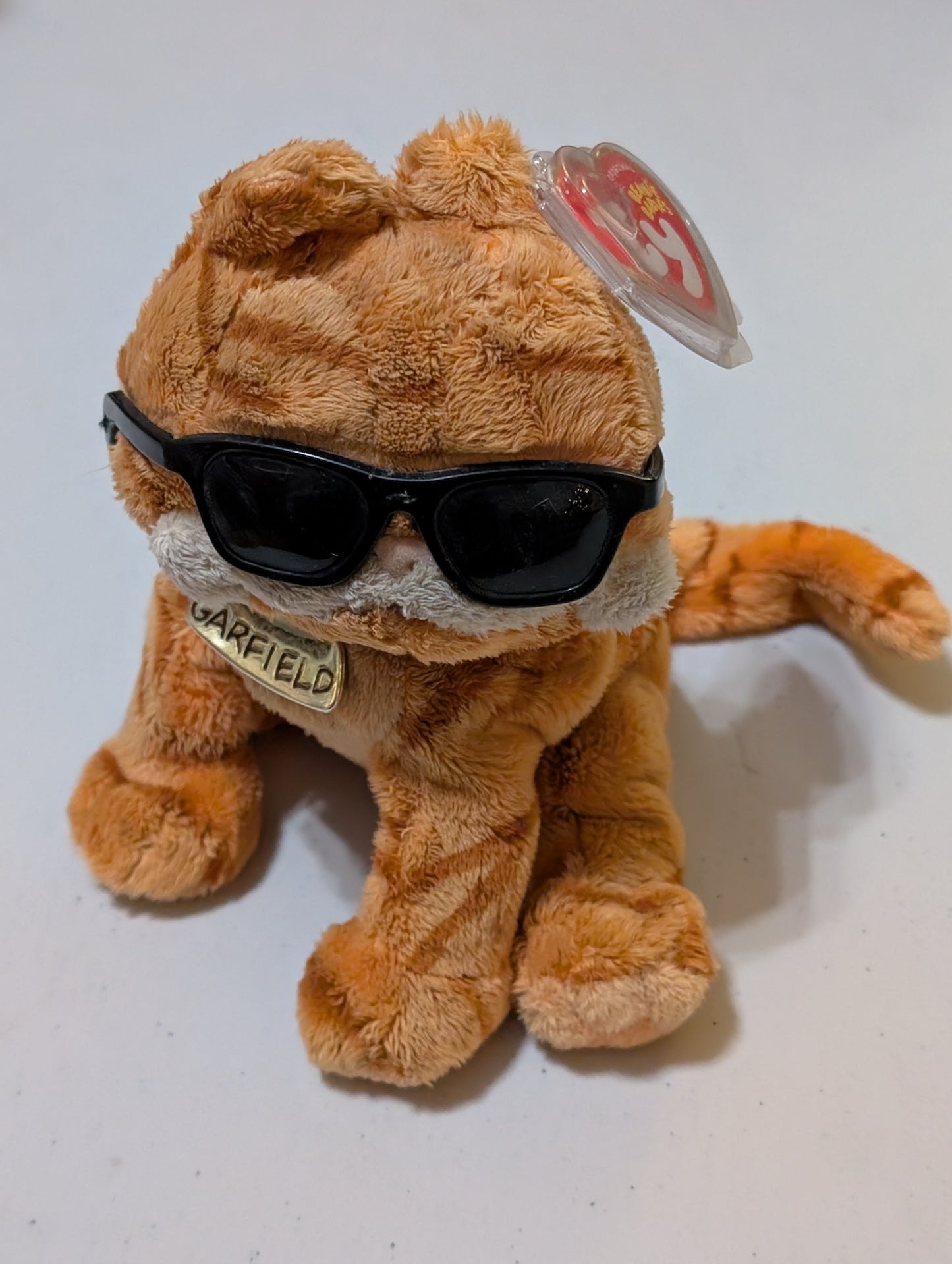 Garfield the Cat - Ty Beanie Baby (Orange, Black, 2004, Plush Toy, MWMT, Stuffed Animal, Vintage, Retired, Plushie)