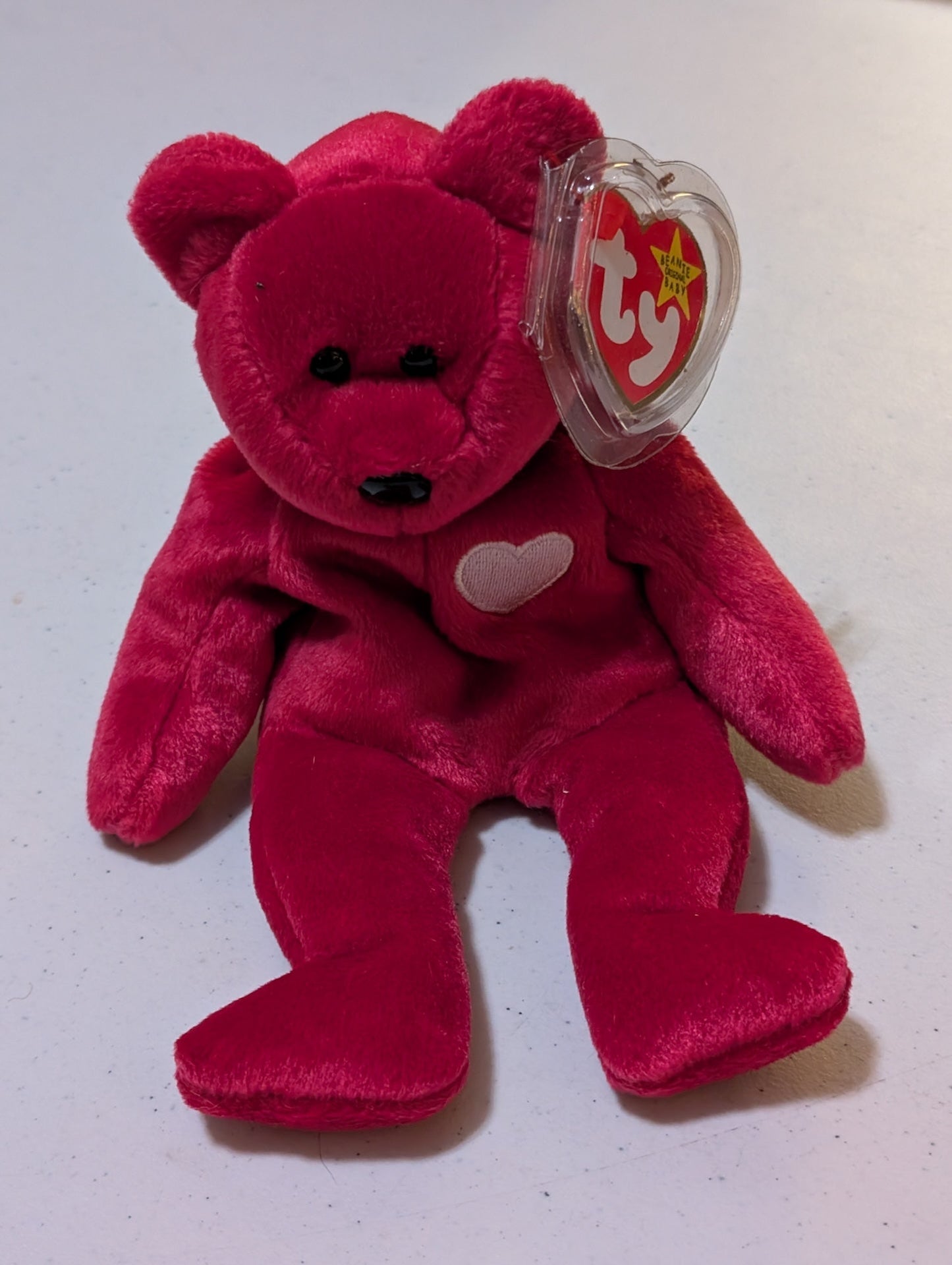 Sizzles the Bear - Ty Beanie Baby (Red, 2000, Plush Toy, MWMT, Stuffed Animal, Vintage, Retired, Plushie)