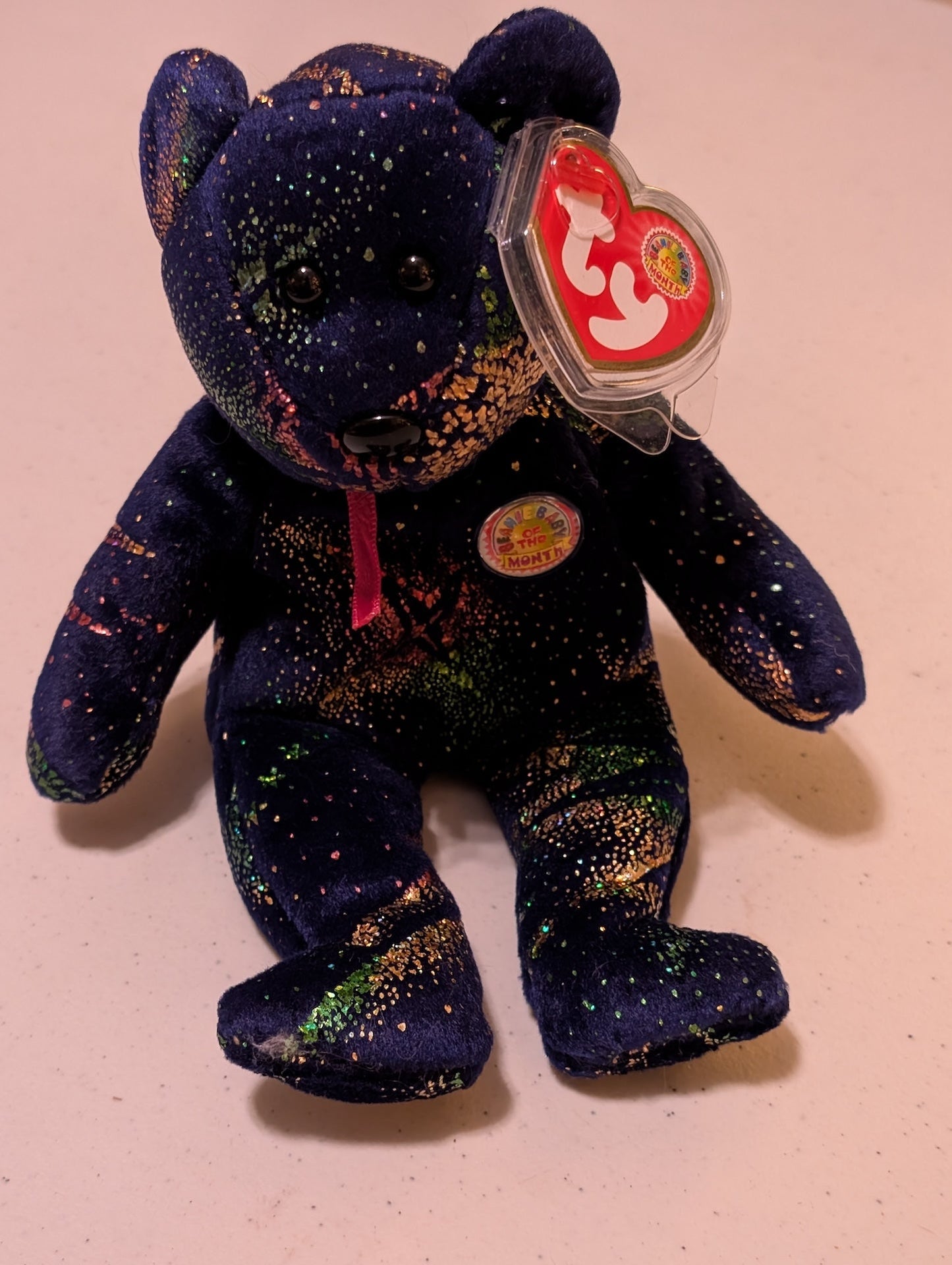 July the Bear - Ty Beanie Baby of the Month (Blue, Gold, Red, 2002, Plush Toy, MWMT, Stuffed Animal, Vintage, Retired, Plushie)
