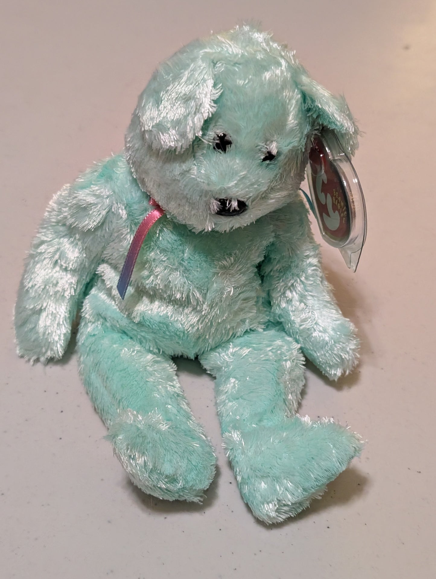 Sherbet the Bear - Ty Beanie Baby (Mint Green, 2001, Plush Toy, MWMT, Stuffed Animal, Vintage, Retired, Plushie)
