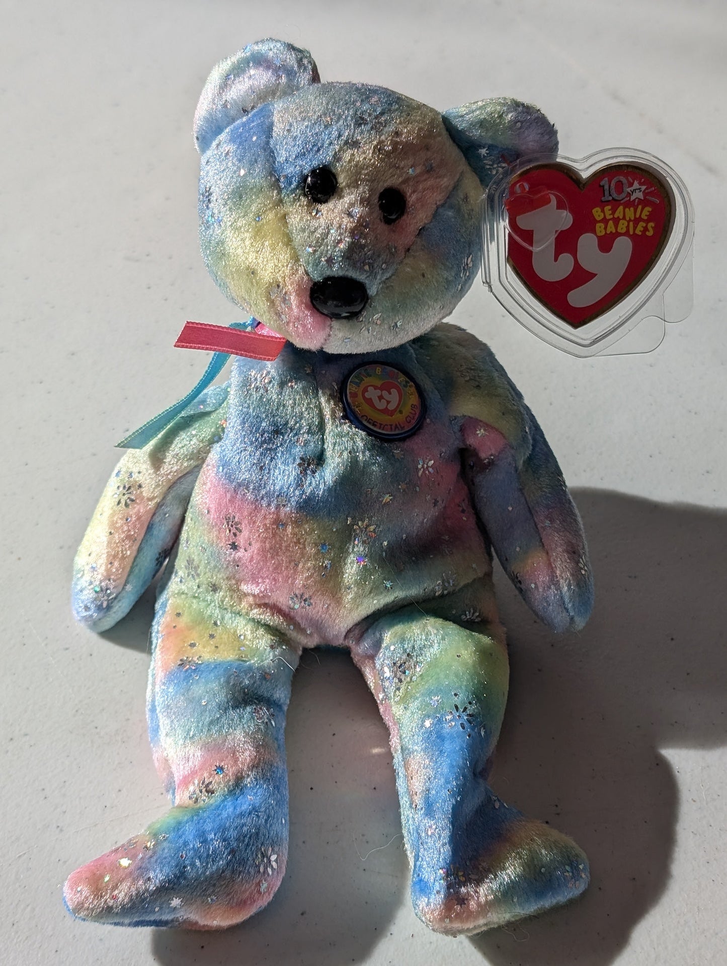Celeste the Bear - Ty Beanie Baby (Rainbow, 2003, Plushie, Toy, Stuffed Animal, MWMT, Vintage, Retired)