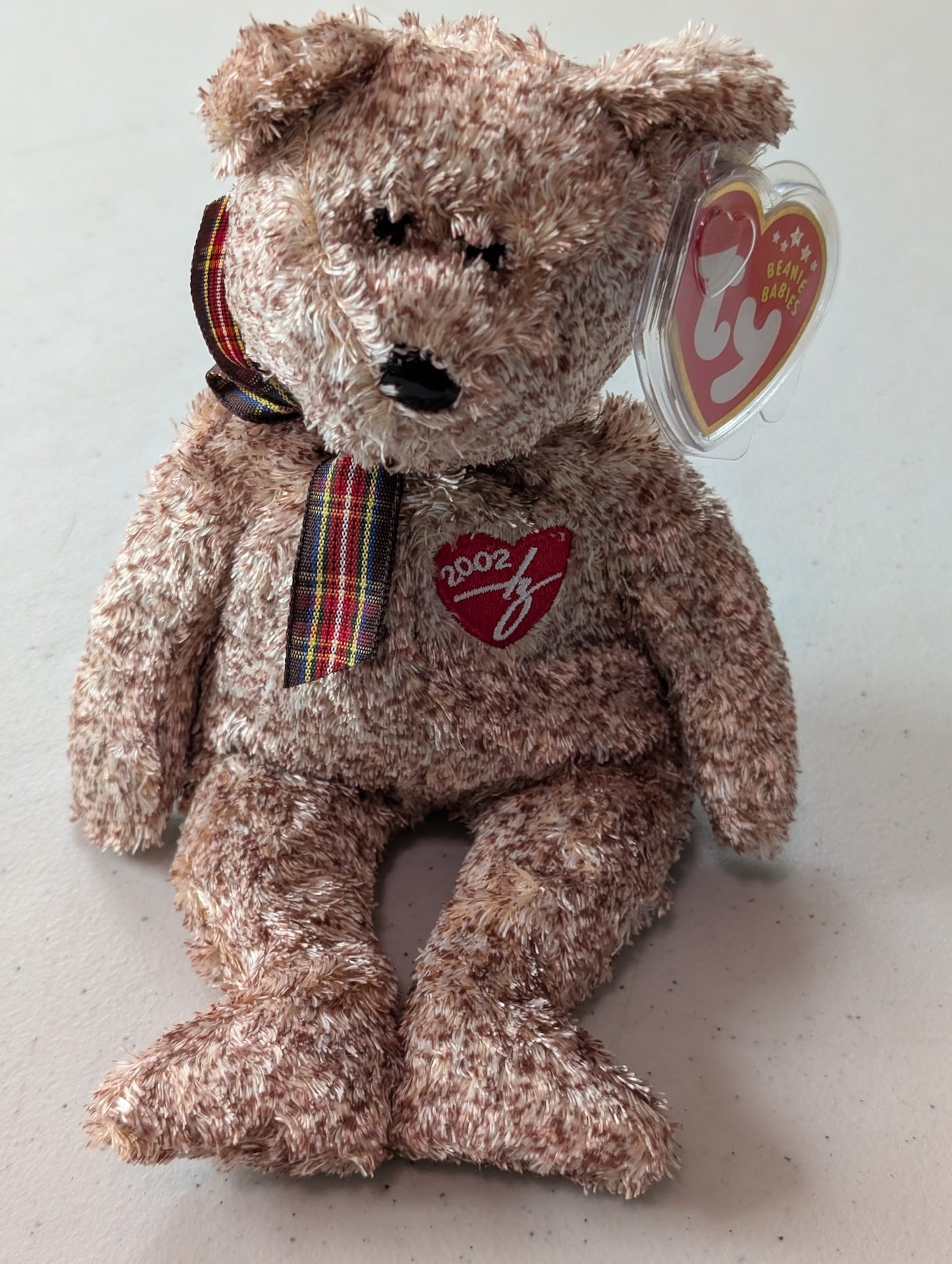 2002 Signature Bear the Bear - Ty Beanie Baby (Tan, 2002, Plushie, Toy, Stuffed Animal, MWMT, Vintage, Retired)