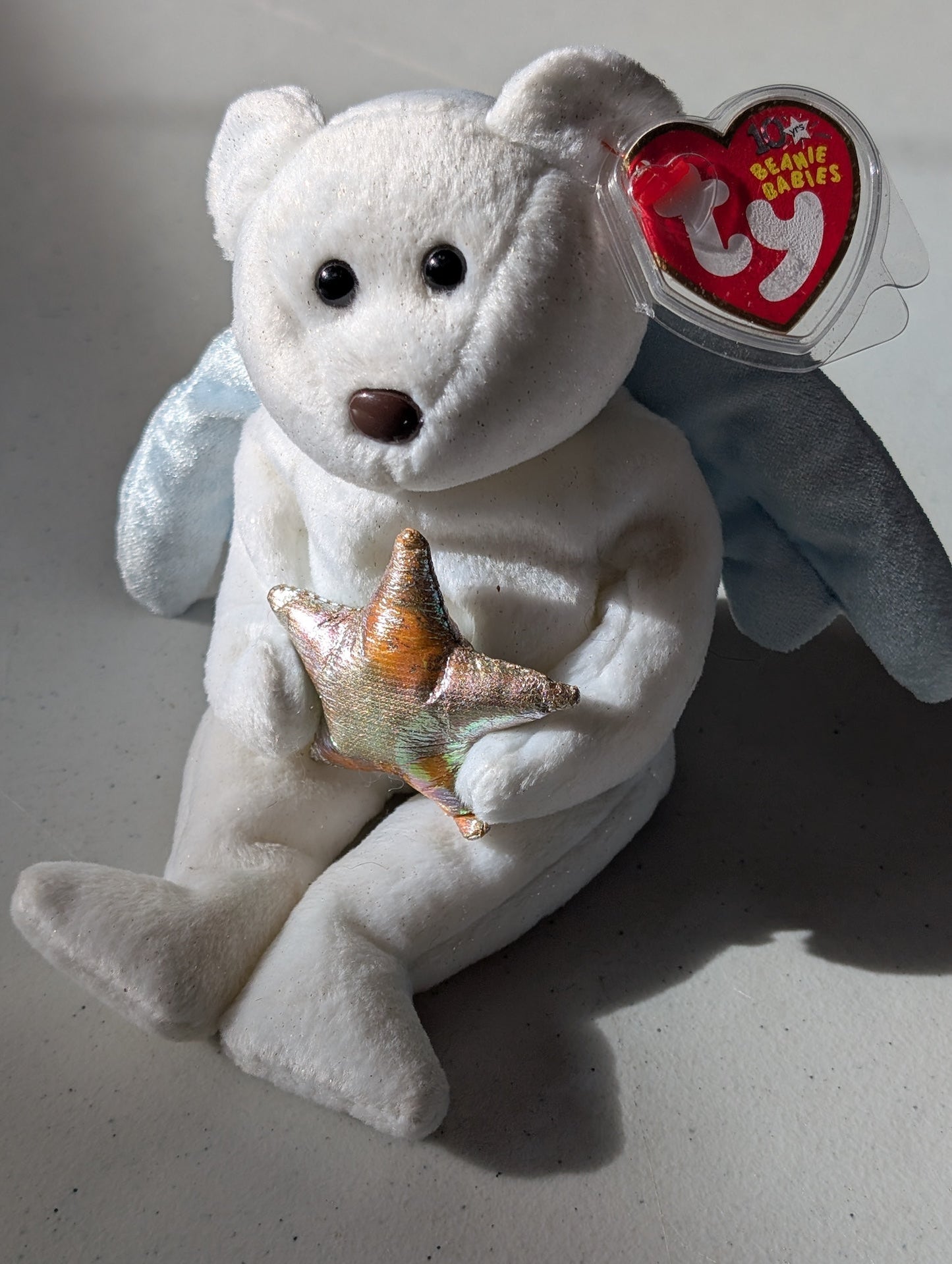 Star the Angel Bear - Ty Beanie Baby (White, 2003, Toy, Plushie, Stuffed Animal, MWMT, Vintage, Retired)