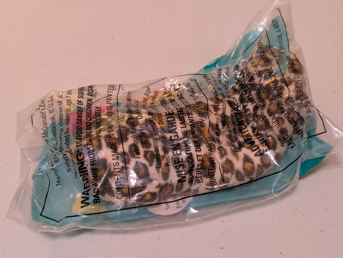 Freckles - McDonald's / Ty Teenie Beanie Baby (Tan, Black, 1996, Plush Toy Vintage, Stuffed Animal, Retired)