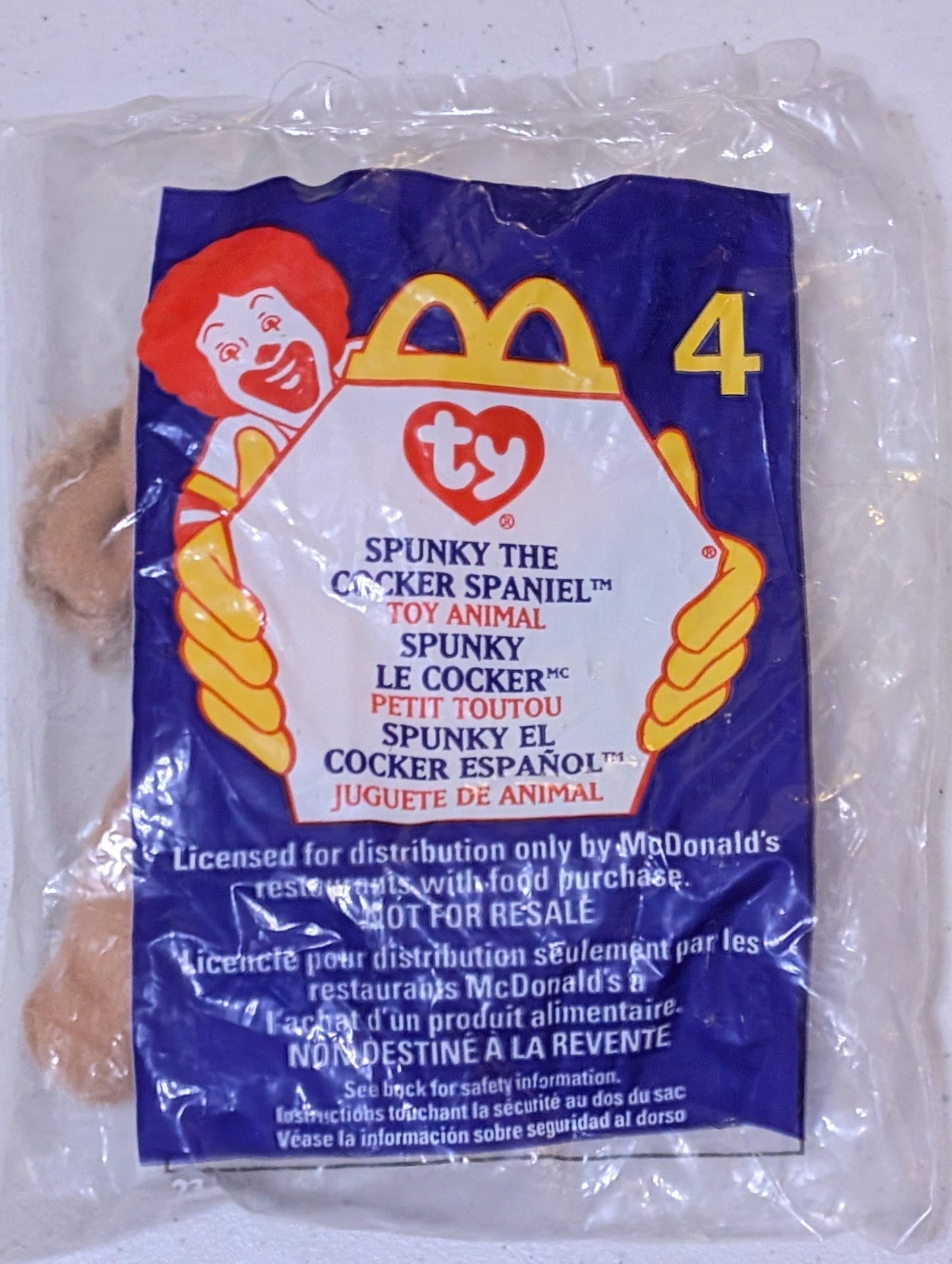 Spunky - McDonald's / Ty Teenie Beanie Baby (Brown, 1997, Plush Toy, Vintage, Stuffed, Animal, Retired)