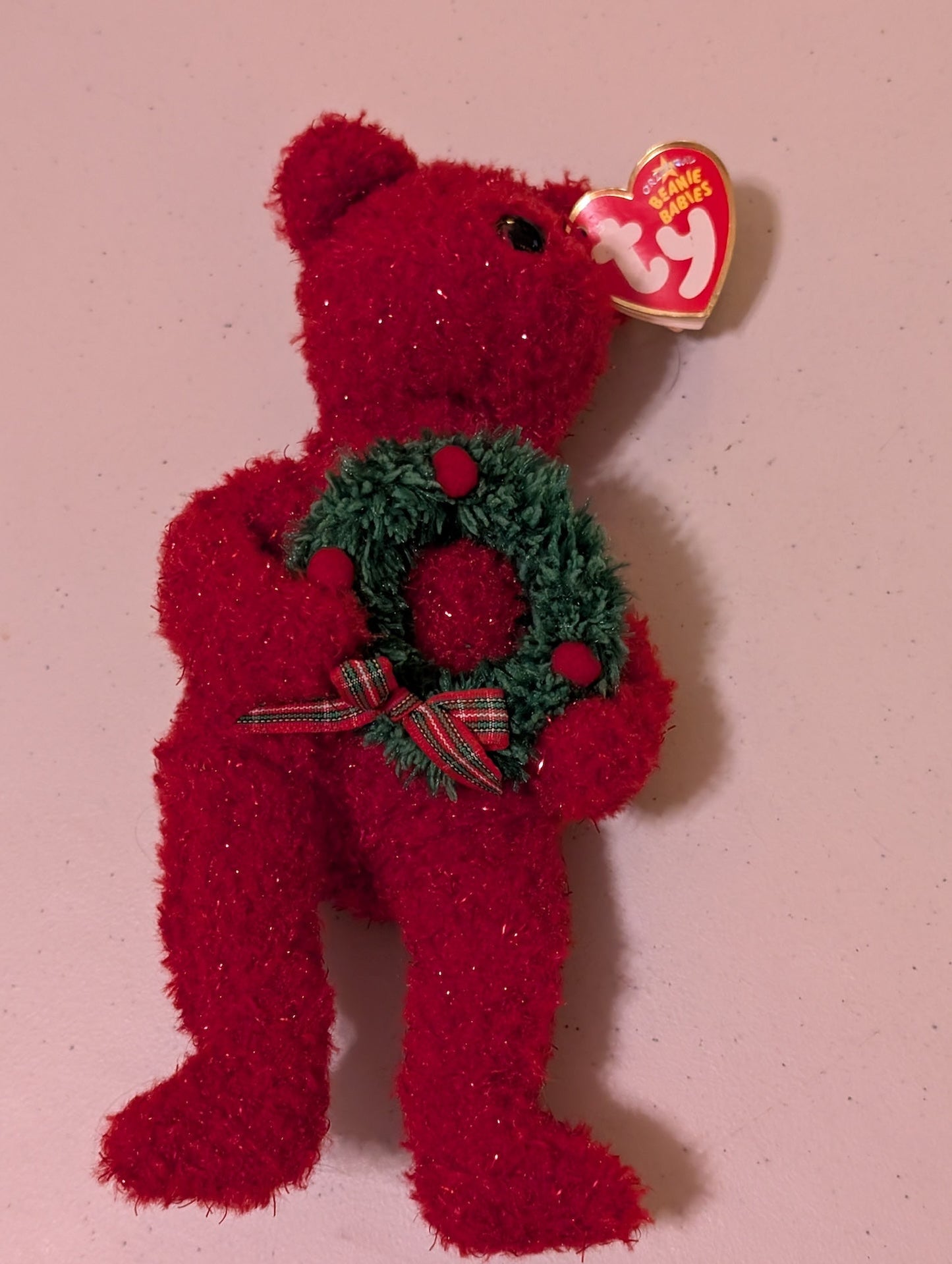 2001 Holiday Teddy the Bear - Ty Beanie Baby (Red, 2001, MWMT, Plush, Toy, Stuffed Animal, Vintage, Retired)