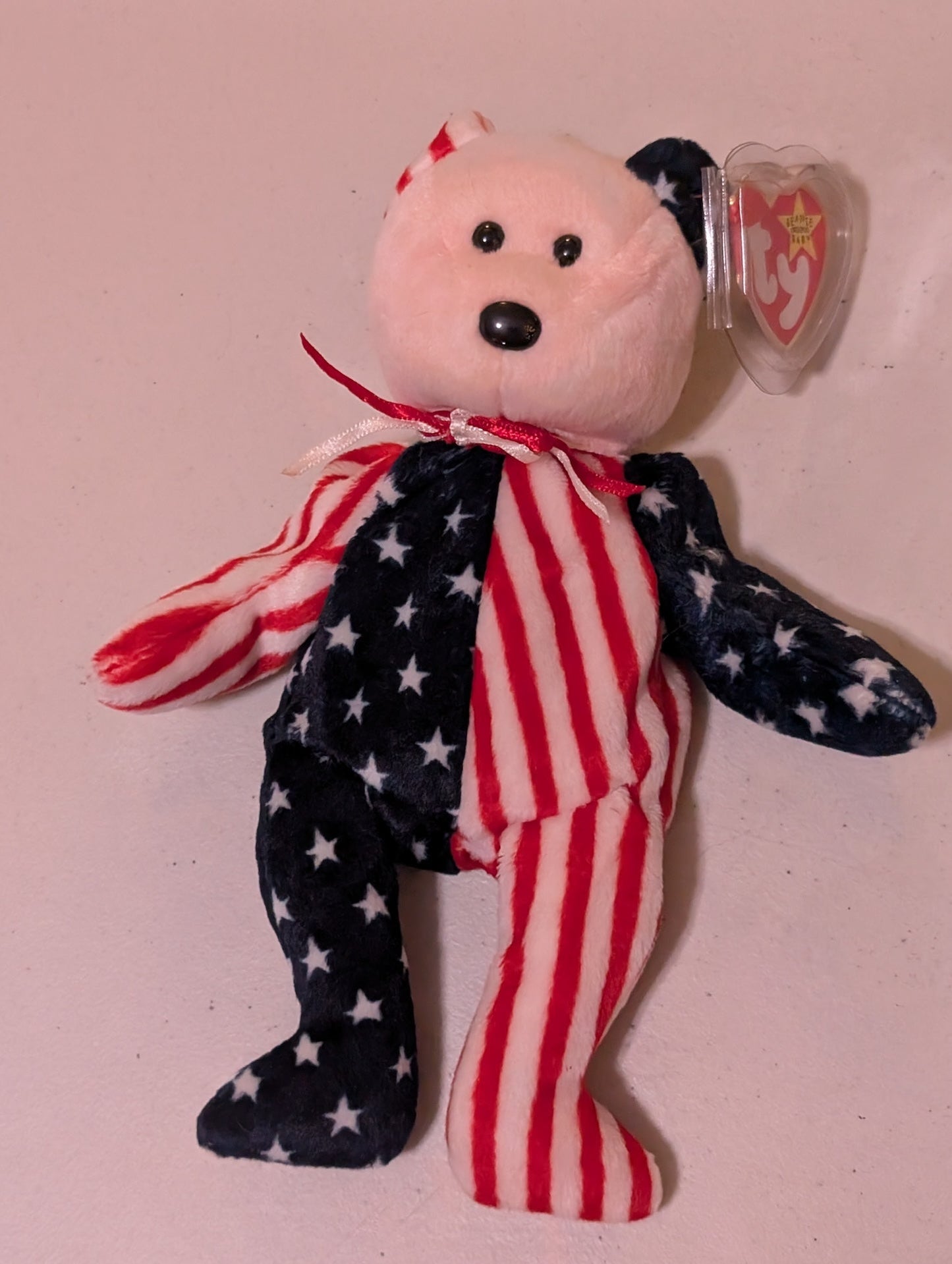 Liberty the Bear - Ty Beanie Baby (Red, White, Blue, 2000, MWMT, Plush Toy, Stuffed Animal, Vintage, Retired)