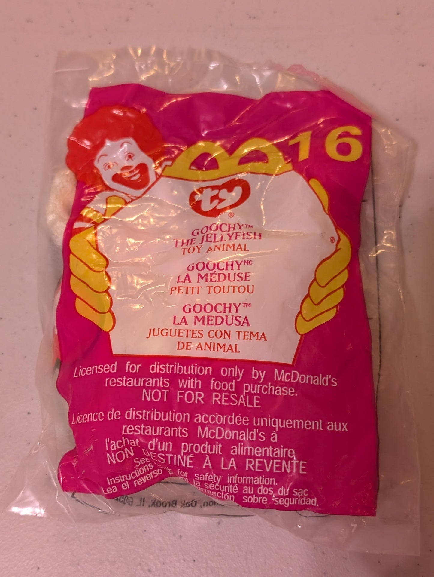 Goochy the Jellyfish - McDonald's / Ty Teenie Beanie Baby (Tie-Dye, 2000, Plush Toy Vintage, Stuffed Animal, Retired)