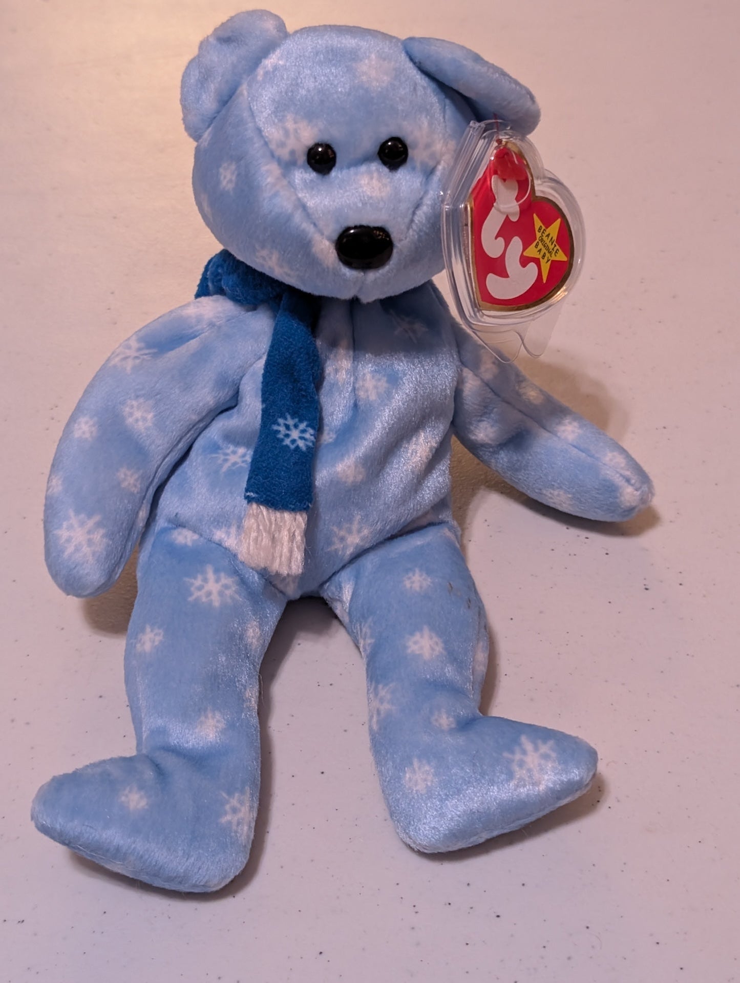 2002 Holiday Teddy the Bear - Ty Beanie Baby (Blue, 2002, Vintage, MWMT, Plush, Toy, Stuffed Animal, Retired)