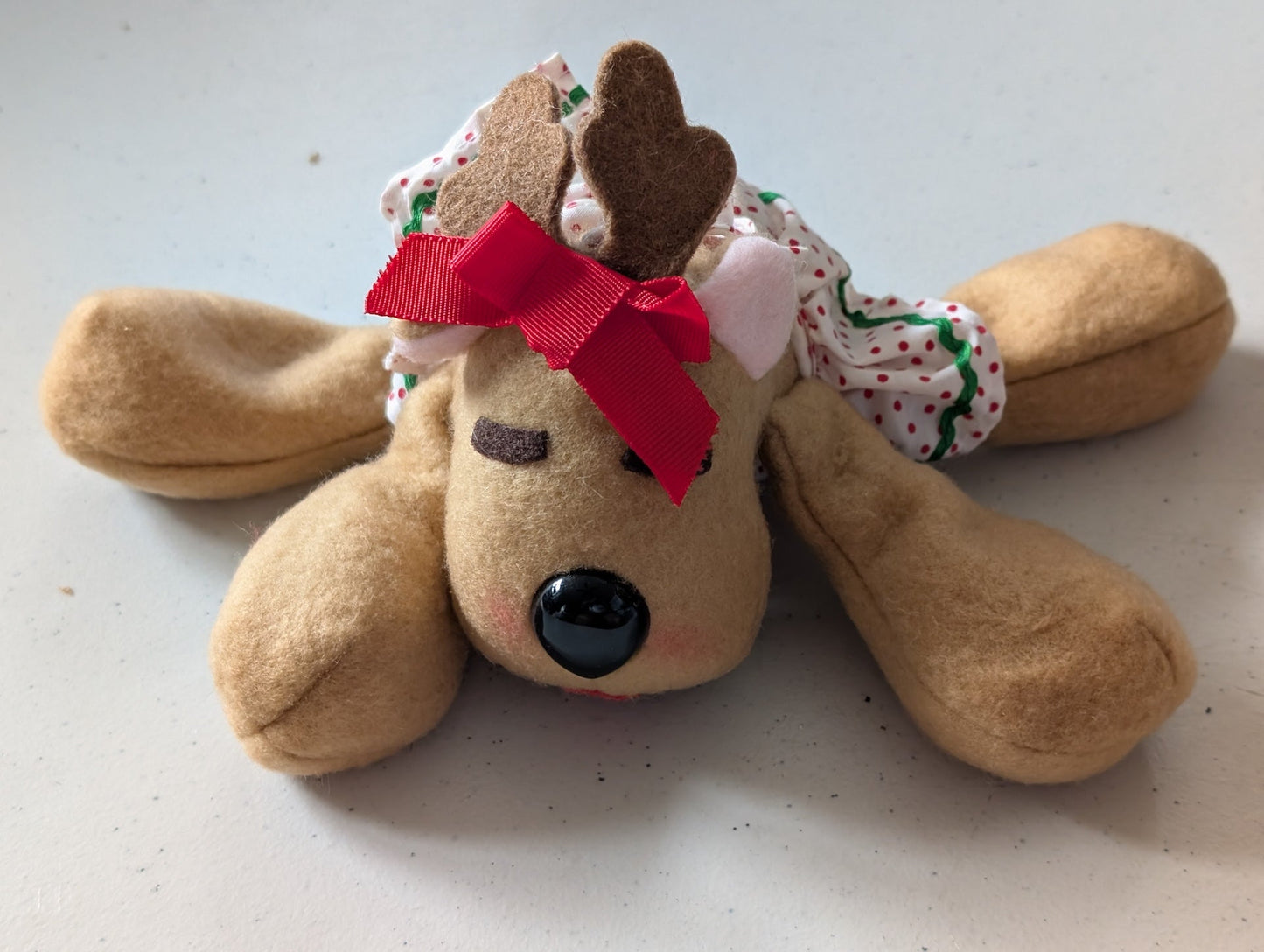 Rhonda the Reindeer - Rodney and Friends Plush Toy (Tan, Red White, 1990s, Reindeer)