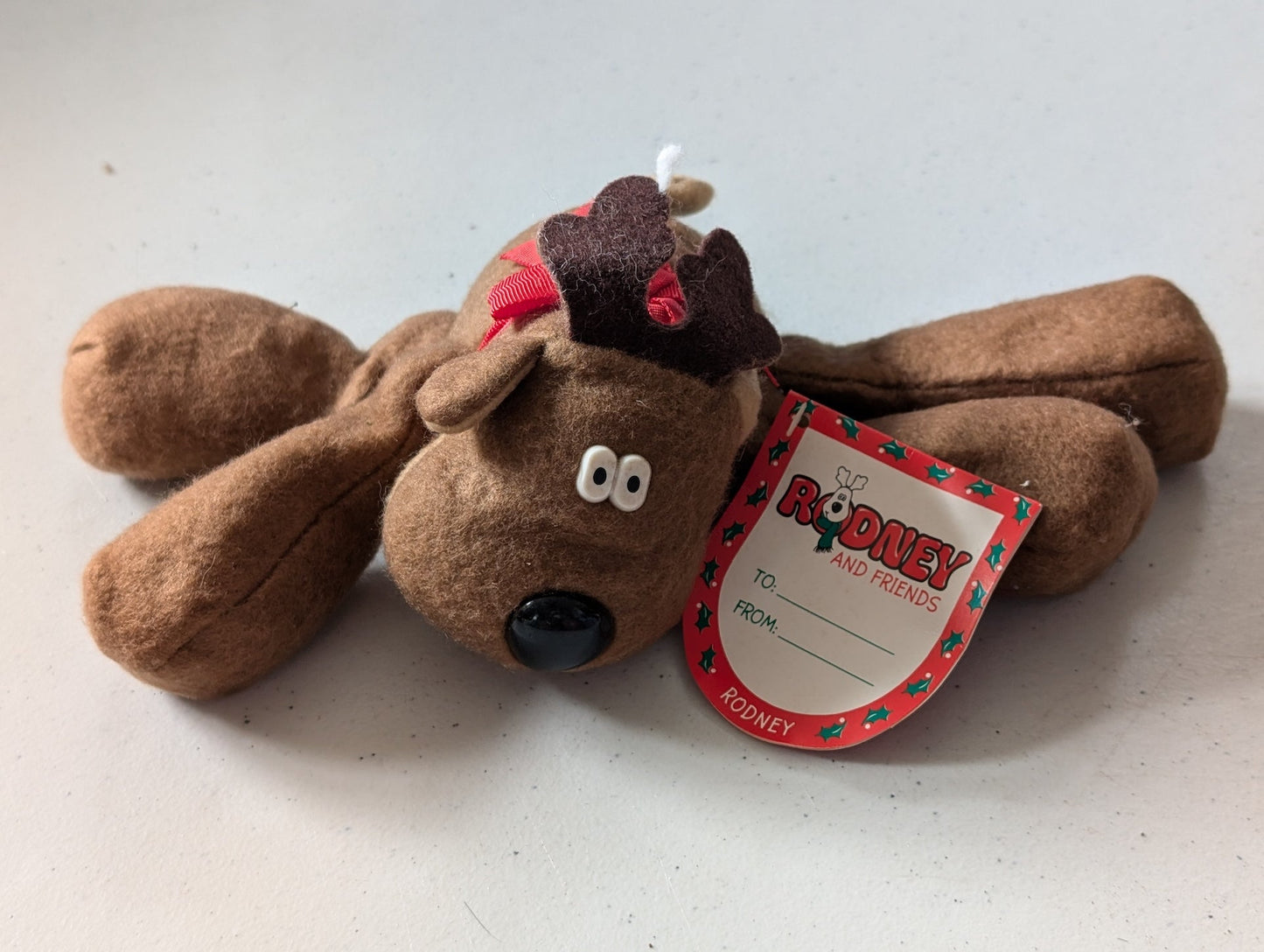 Rodney the Reindeer - Rodney and Friends Plush Toy (Brown, 1990s, Reindeer)