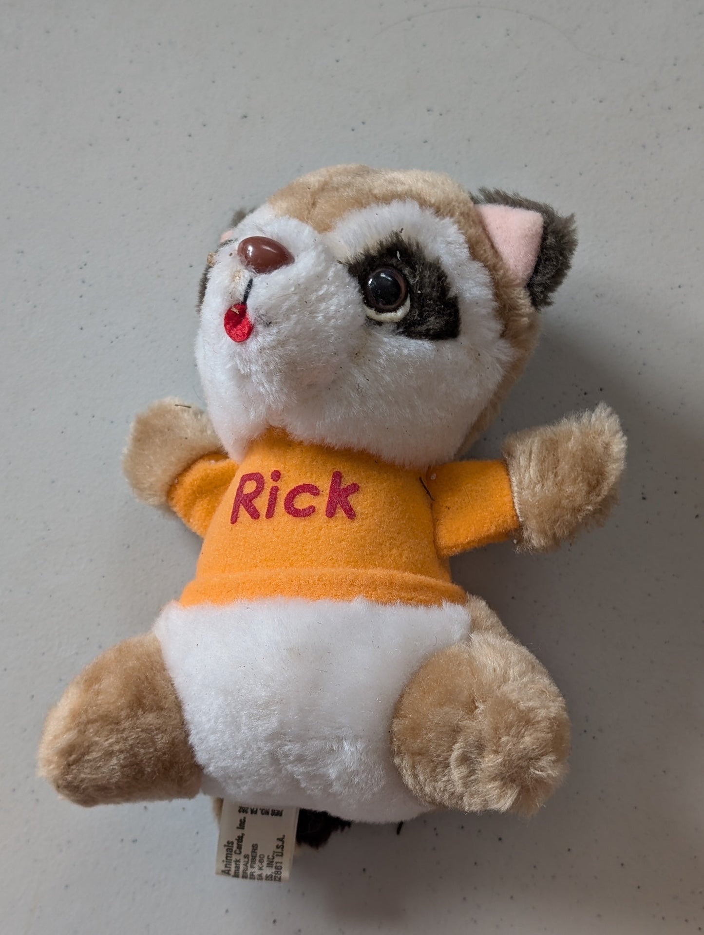 "Rick" Raccoon - Animal Fair Inc Plush Toy (Brown, White, Orange, 1980s, Raccoon)
