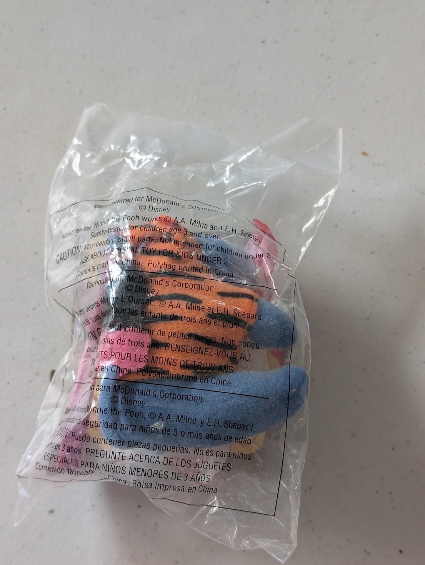 Winnie the Pooh Keychain - Eeyore - McDonald's / Disney Happy Meal Toy (Blue, 1999, Keychain)