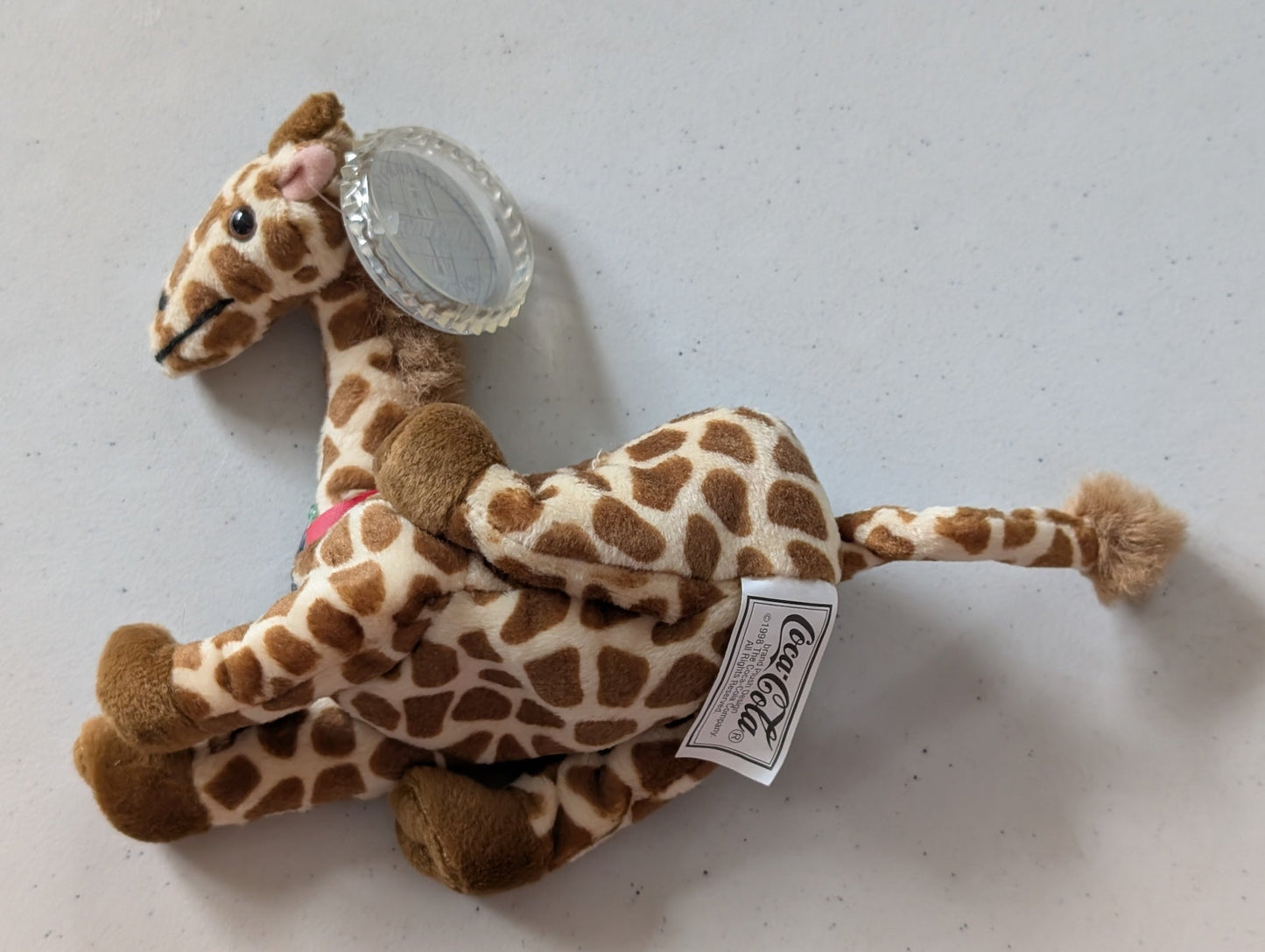 Riffraff the Giraffe Somalia (Coke, Coca-Cola, Cocoa Cola International, MWMT, Vintage, Retired, with Tag, VTG, Stuffed Animal, Plush, Toy, Bean Bag)