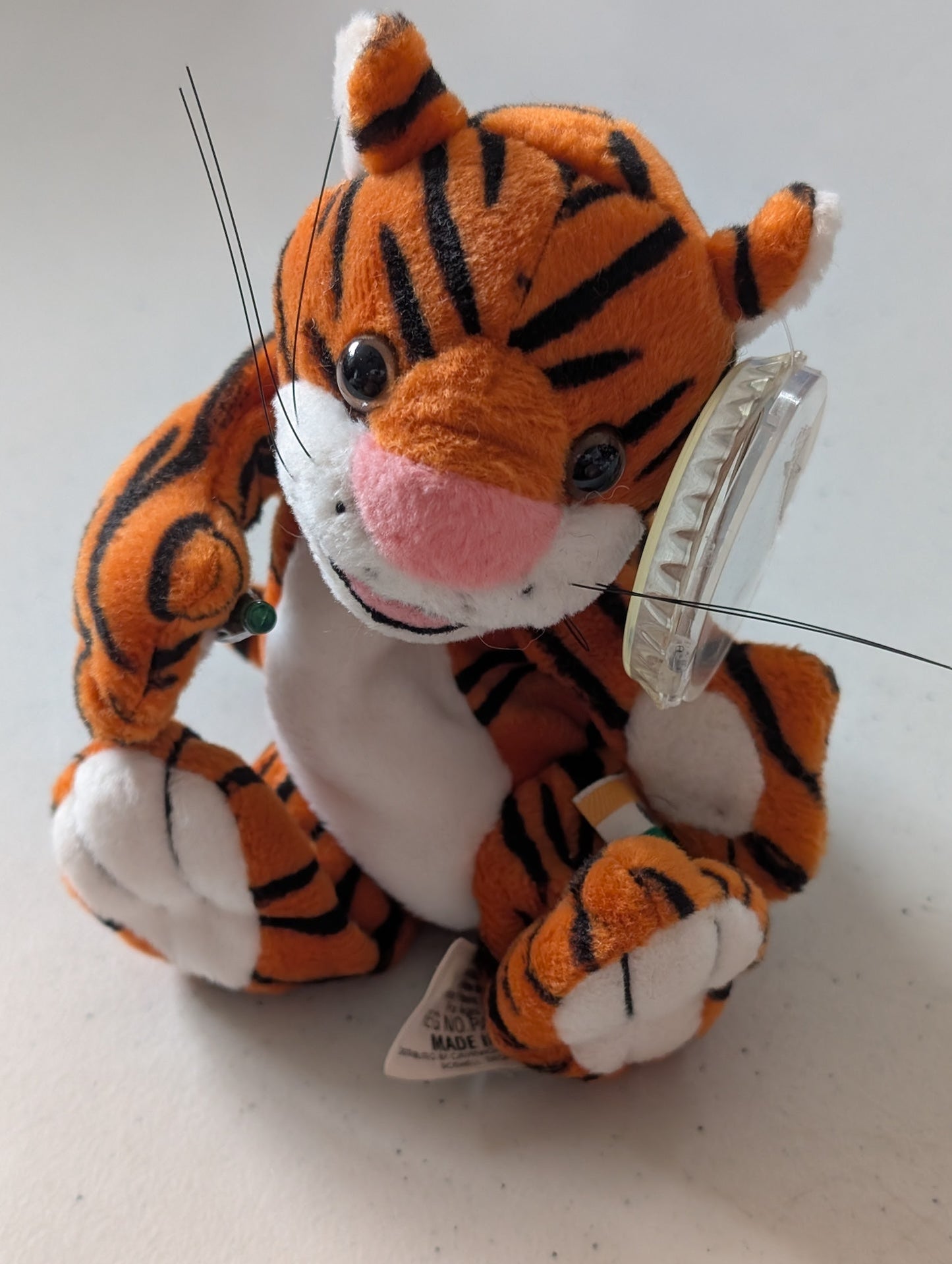 Curry India Tiger Bean Bag Stuffed Animal #0216 (Coke, Coca-Cola, Cocoa Cola International, MWMT, Vintage, Retired, with Tag, VTG, Stuffed Animal, Plush, Toy, Bean Bag)
