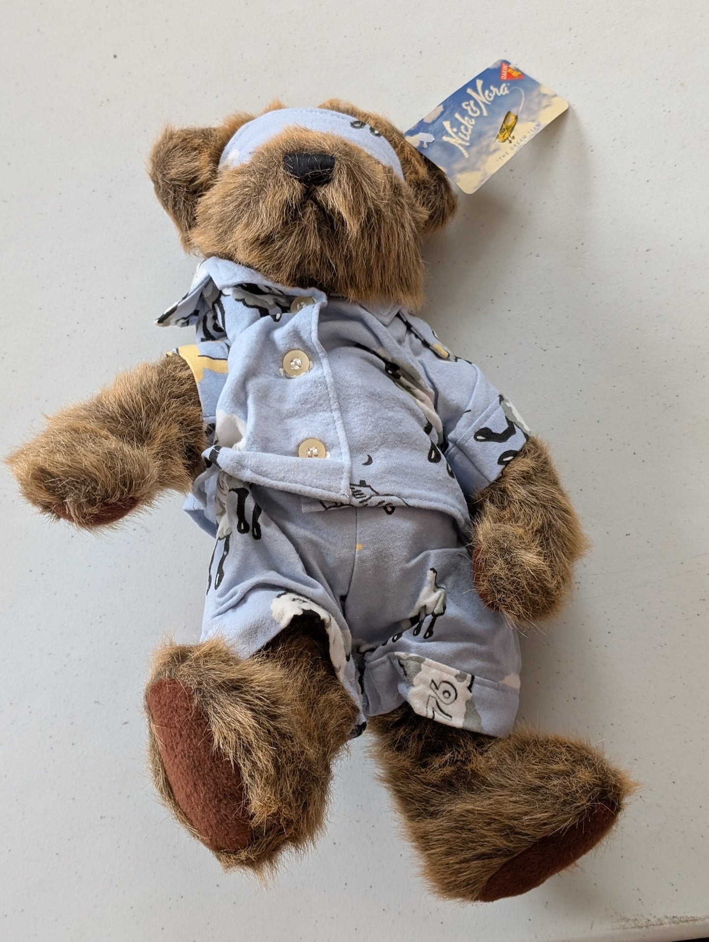 Nicky the Bear in Counting Sheep Nick & Nora 1999(MWMT, Vintage, Retired, with Tag, VTG, Stuffed Animal, Plush, Toy, Nick and Nora)