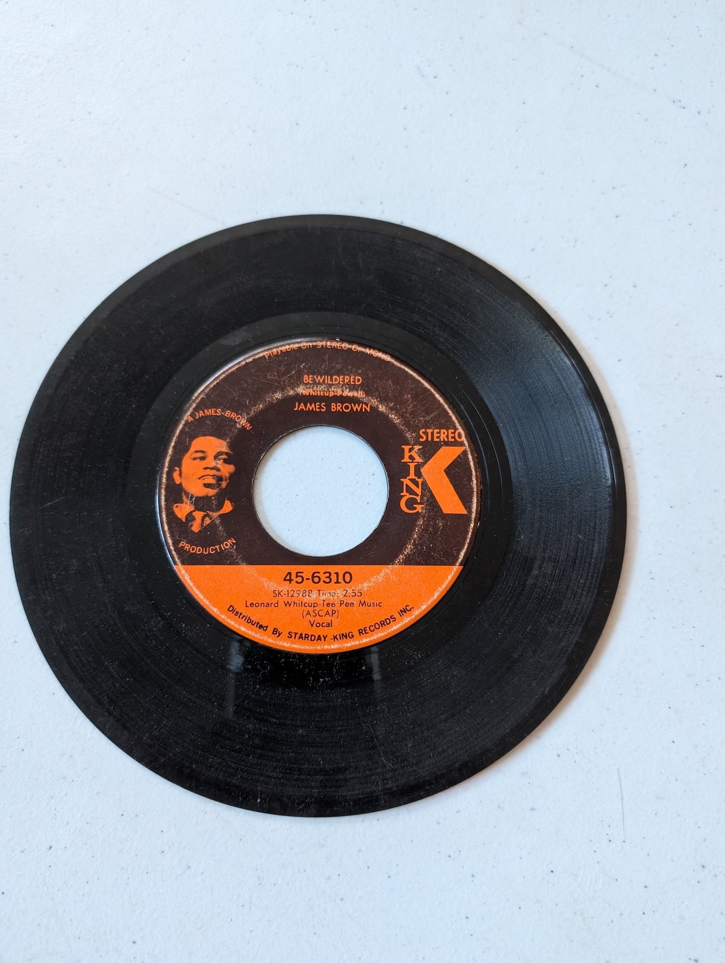 James Brown - Brother Rapp / Bewildered 7" 45 RPM Single vinyl