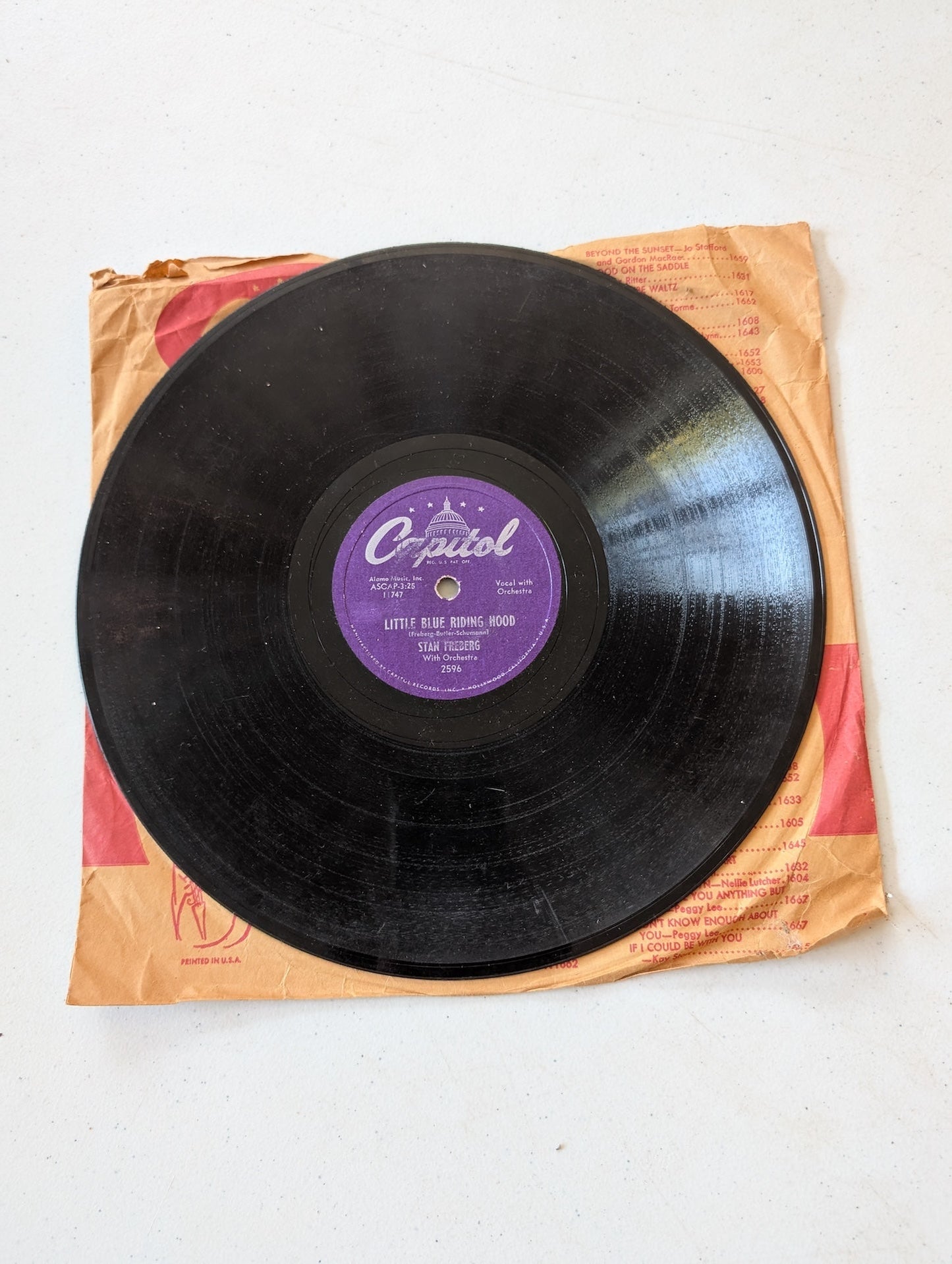 STAN FREBERG on 1953 Capitol 2596 - Little Blue Riding Hood