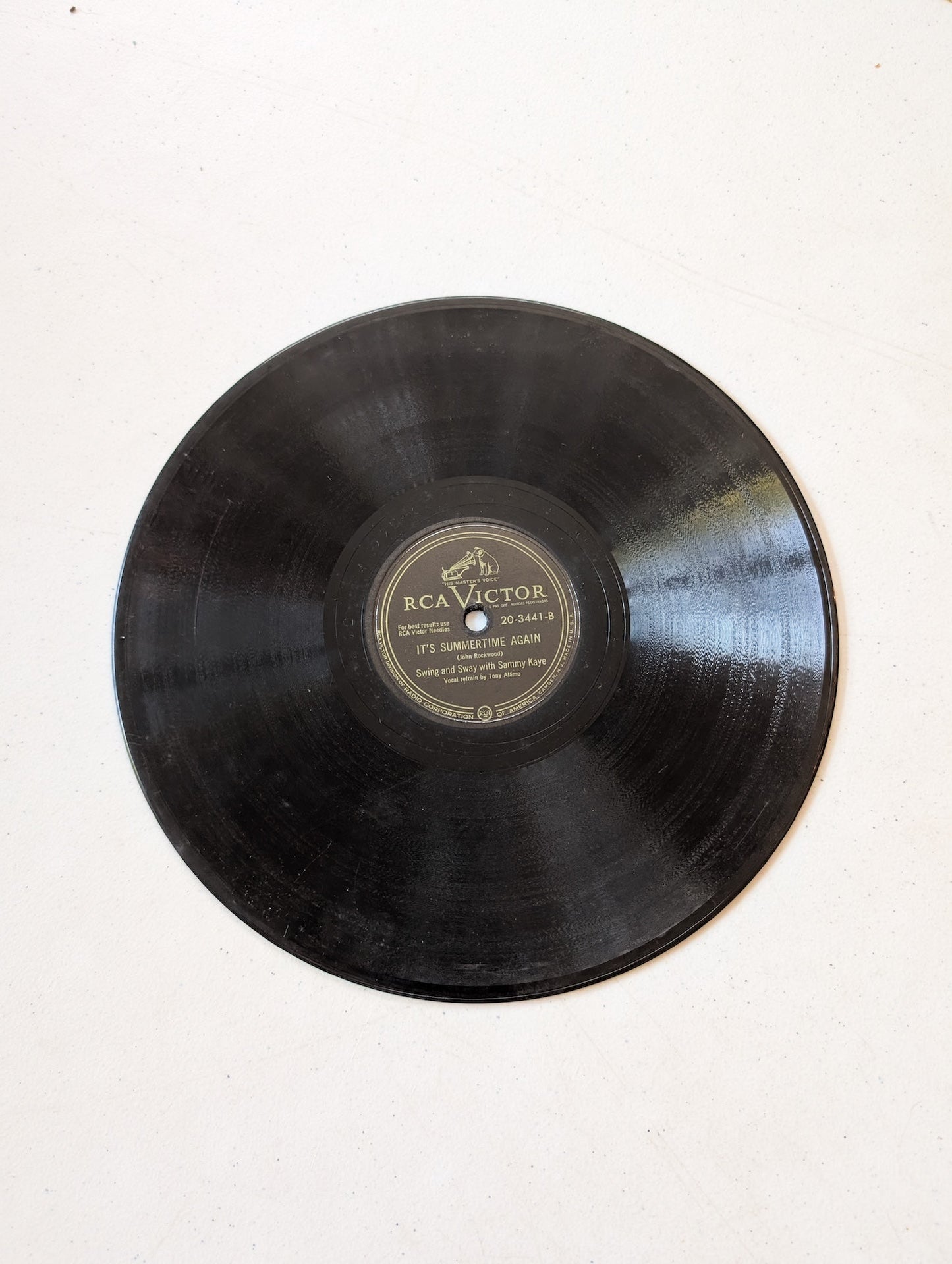 Swing and Sway with Sammy Kaye Room Full of Roses & It's Summertime Again Shellac 20-3441