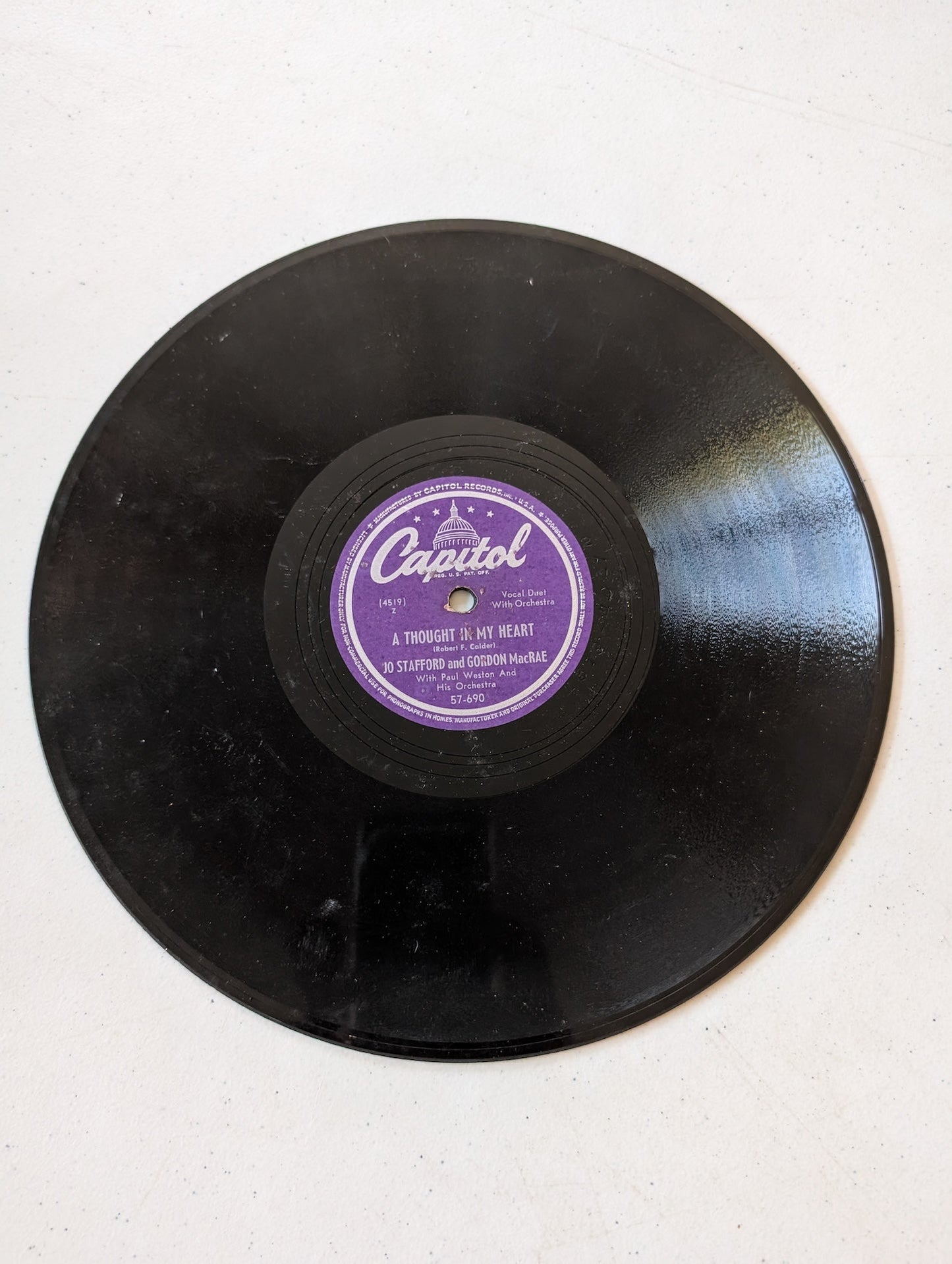 Jo Stafford Gordon MacRae A Thought In My Heart Whispering Hope 78 Record 1949