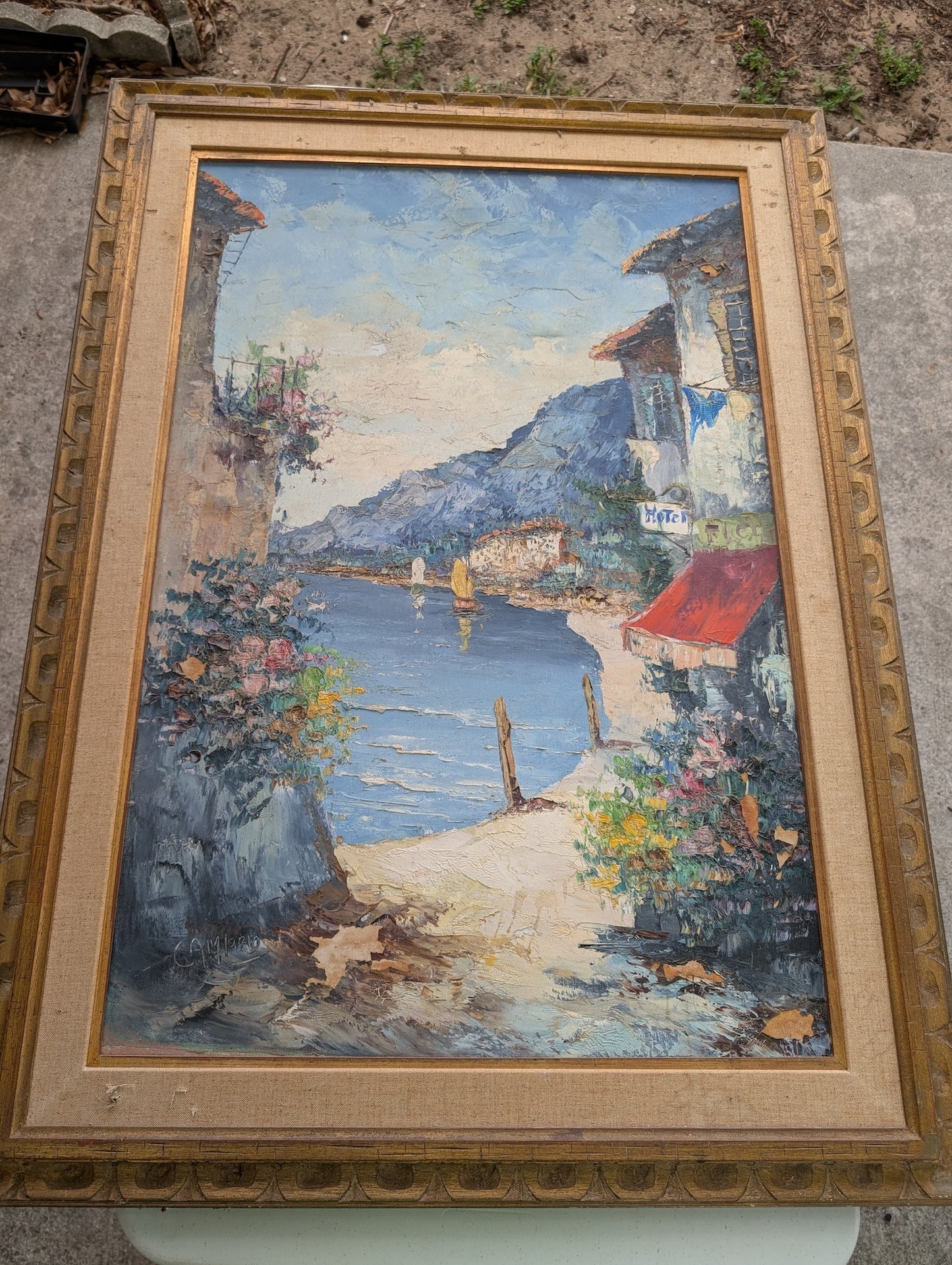 Mediterranean village in the style of Jan Bevort - print