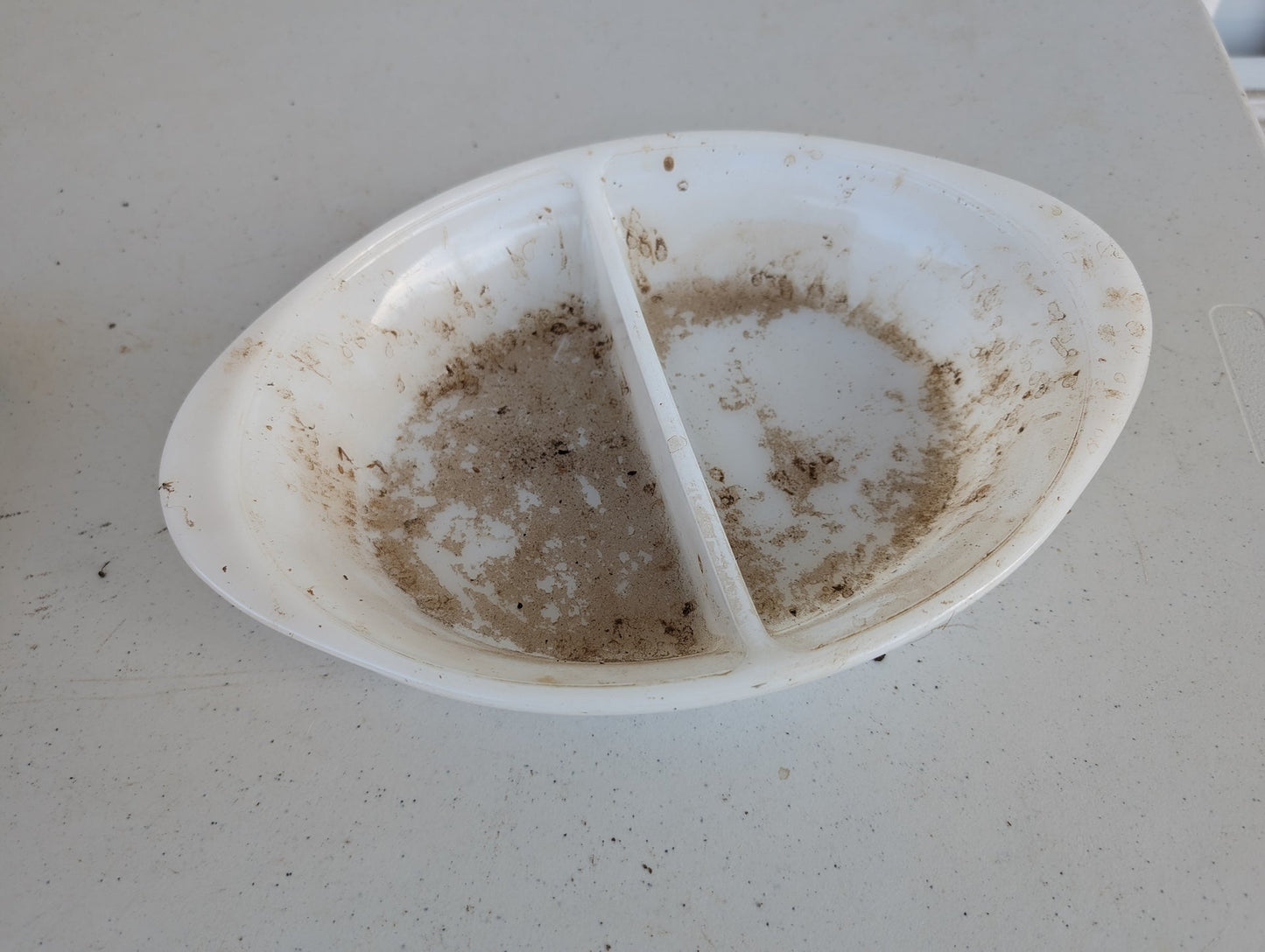 Glasbake Vintage White Milk Glass Divided Casserole Dish