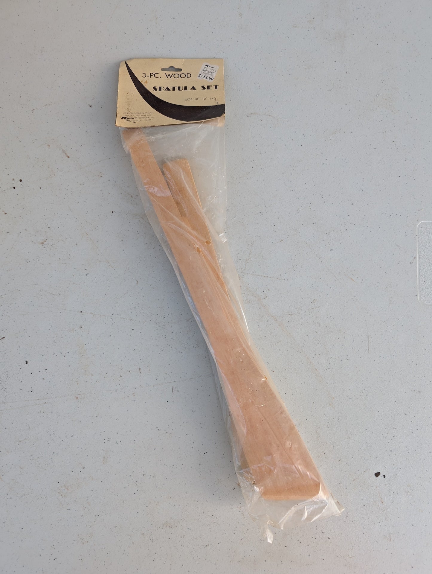 Spatula set - 3 piece wood vintage