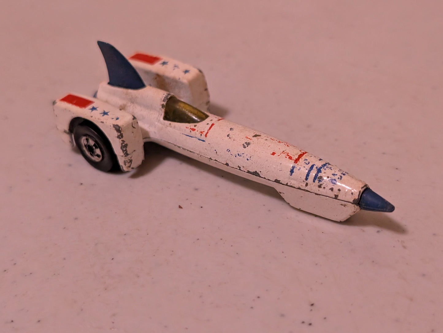 Evil Knievel Rocket Car Hot Wheels 1979 Red/White/Blue VTG Tricar X8(Vehicle, SciFi/Fantasy, Collectable, Vintage, Loose, Missing Parts/pieces, Incomplete)