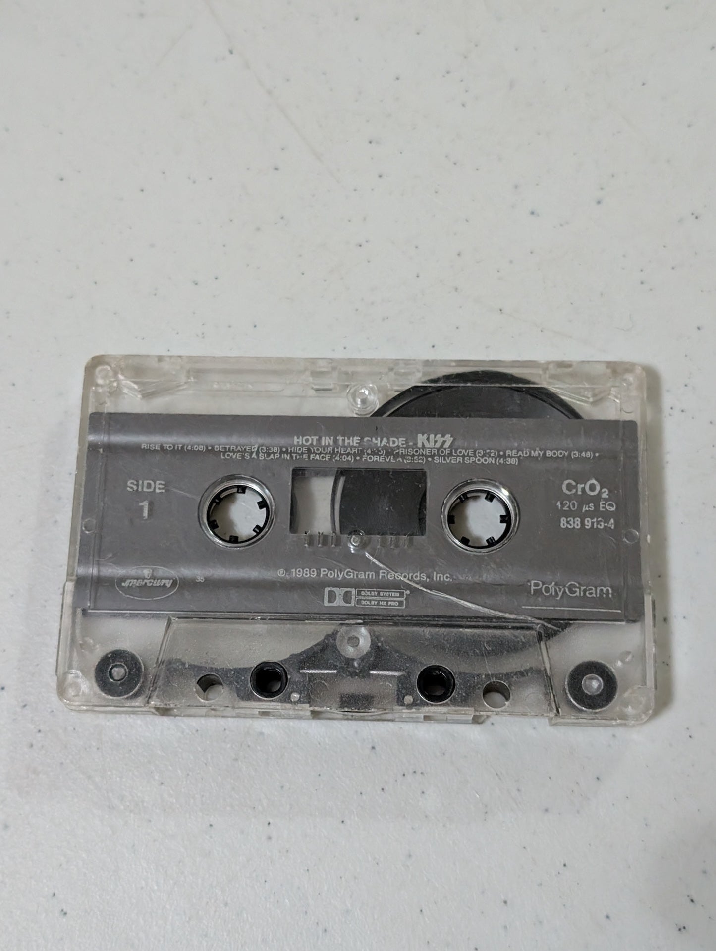 KISS Hot In The Shade 1989 CASSETTE TAPE PAUL STANLEY GENE SIMMONS HARD ROCK cassette only(Cassette, vintage, out of print)