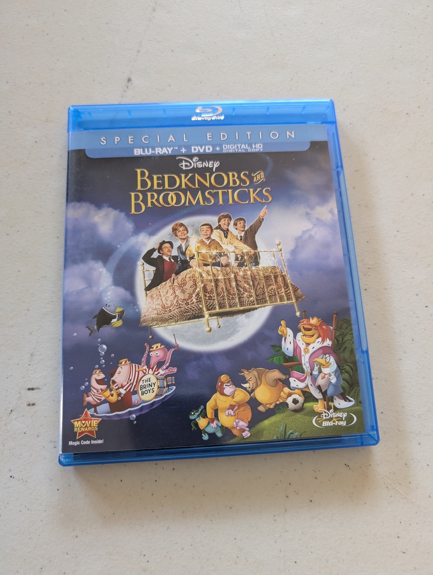 Bedknobs and Broomsticks (DVD, Blu Ray 1971) Disney Angela Lansbury