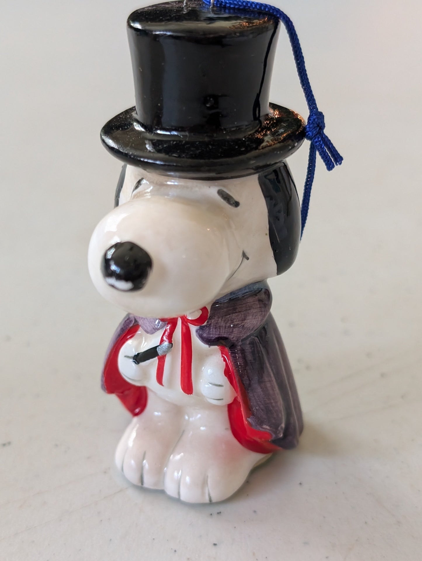 Snoopy Magician Christmas Ornament 3” Tall Ceramic 1966 Peanuts(vintage, collectable, nostalgia, toy)