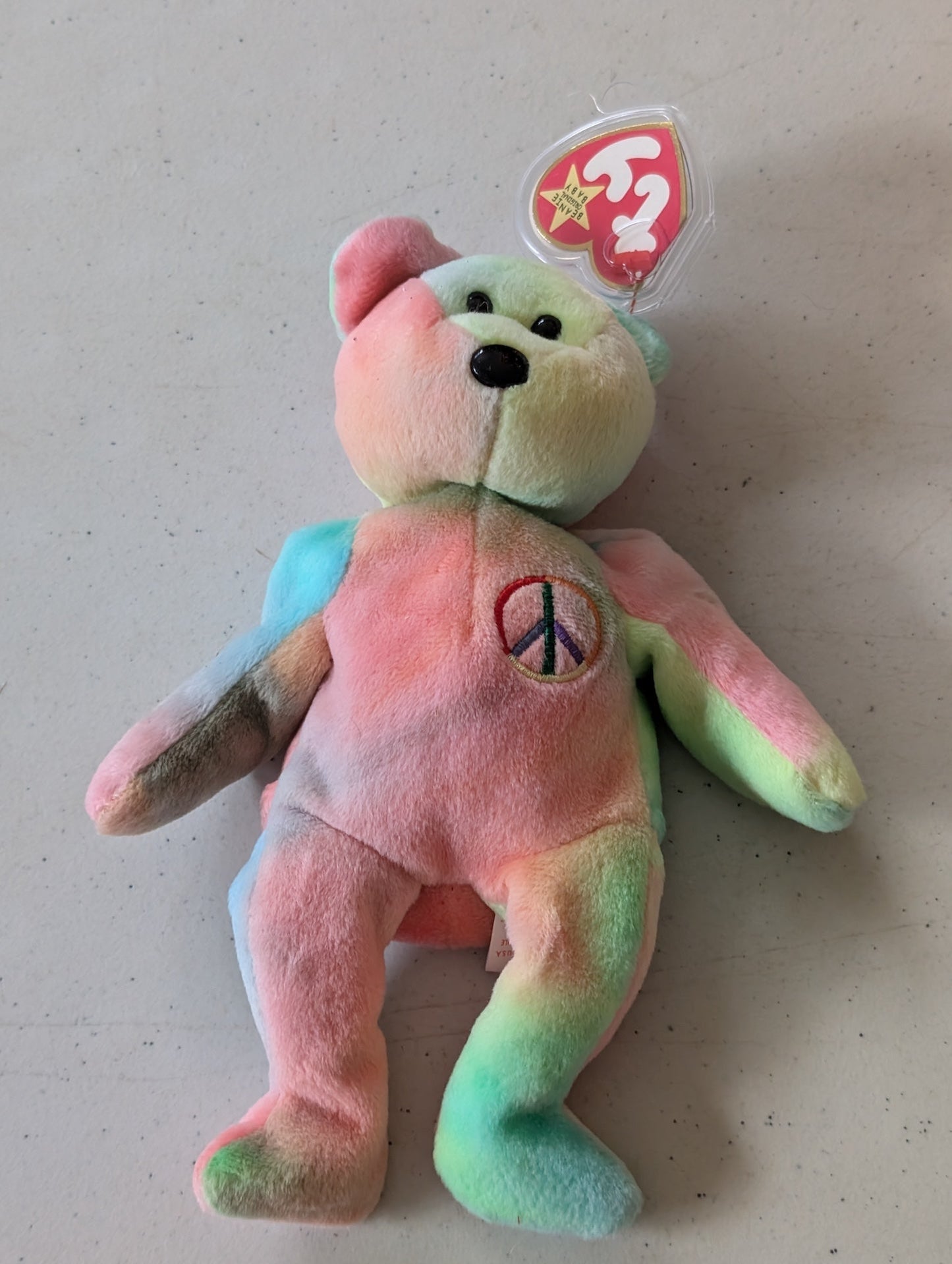 Peace - Ty Beanie Babies (Tie-Dye 1996, Plush Toy)