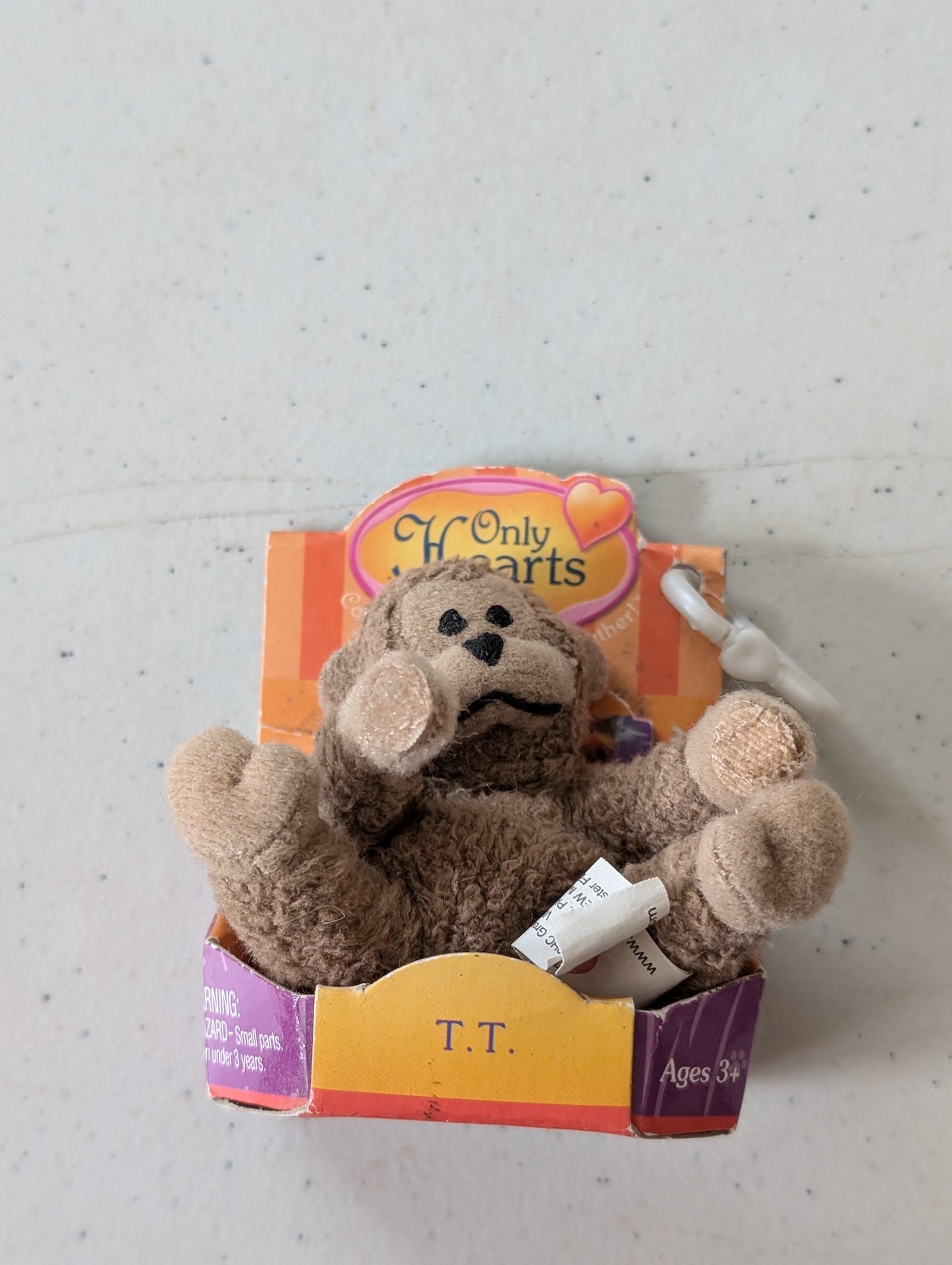 T.T. the Monkey - Only Hearts Pets Miniature Plush (Brown, 2005, Plush Toy)