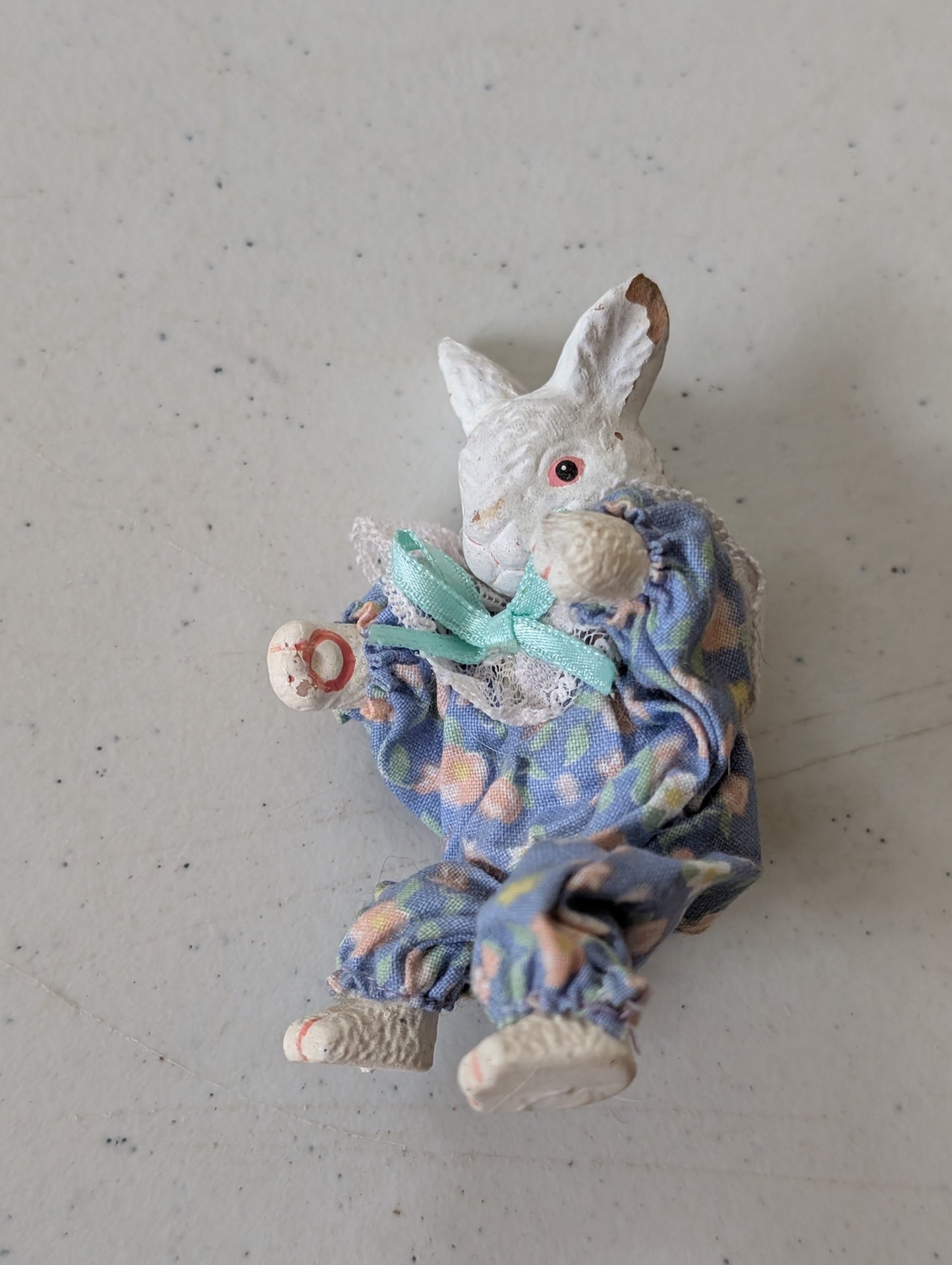 Rabbit Clown - N/A Plush/Porcelain Doll (Blue, Pink, Yellow, N/A, Plush/Porcelain)