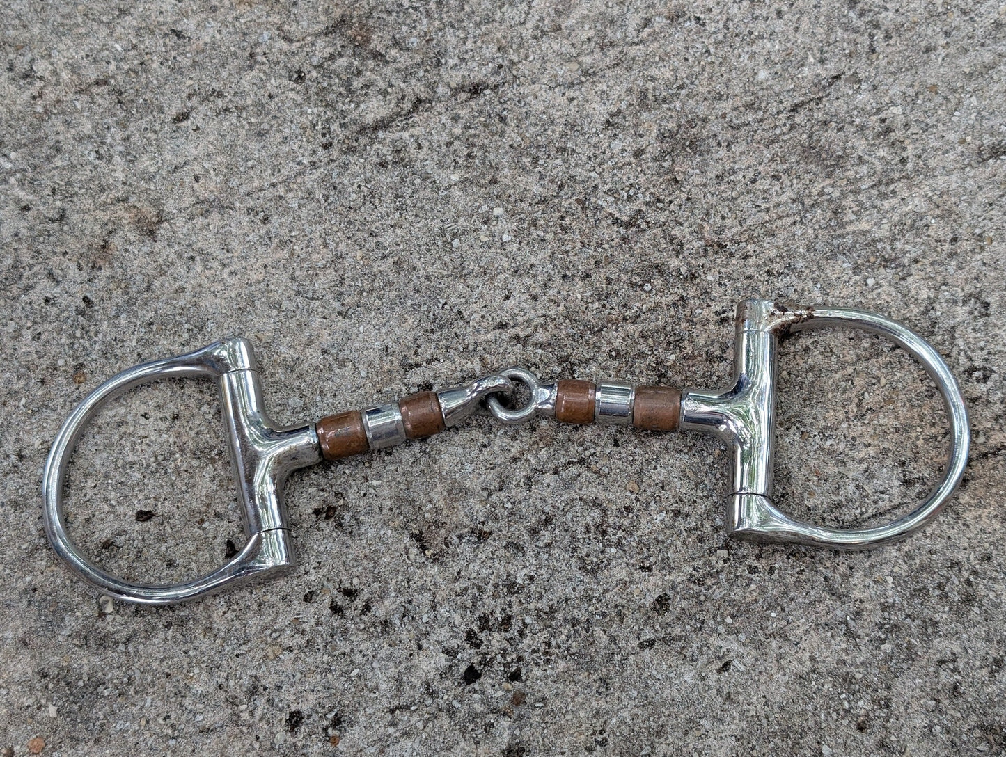 D-Ring Snaffle Bit with Copper Rollers from Unknown - Tack (Stainless Steel, Copper Horse Tack, Equestrian, Rustic, Silver, Copper)