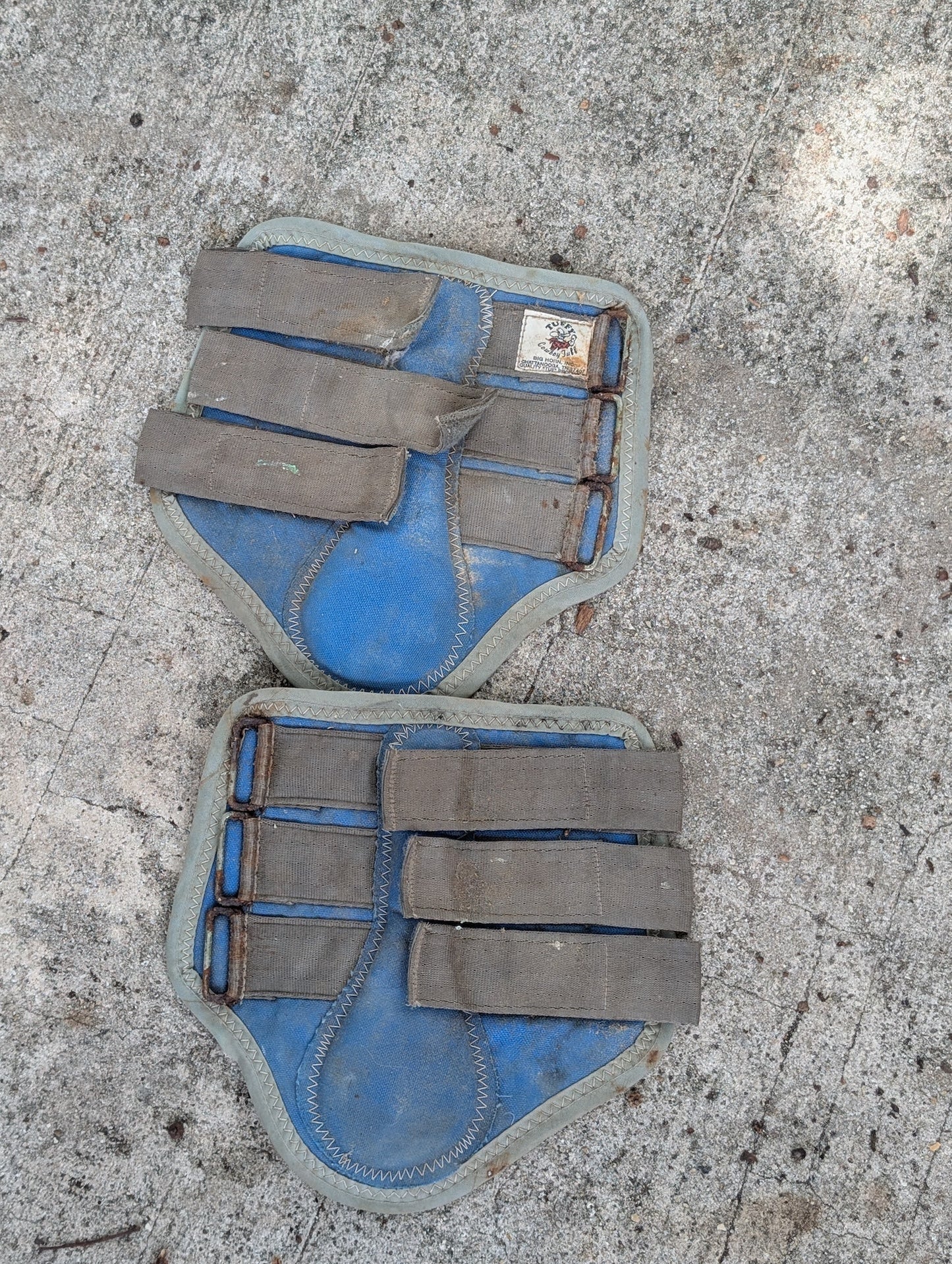 Splint Boots / Brushing Boots from Unknown - Tack / Protective Gear (Neoprene, Synthetic Fabric, Hook-and-Loop Protective Horse Gear, Equestrian, Blue, Grey)