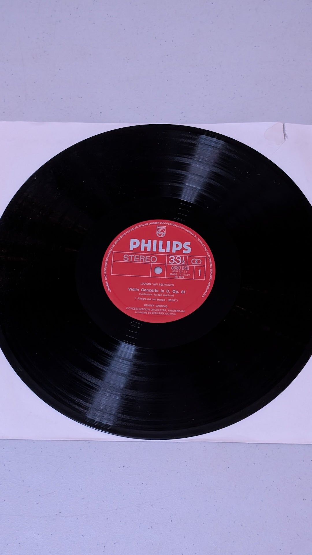 Beethoven - Violin Concerto In D, Op. 61 (Classical, LP, 1974)