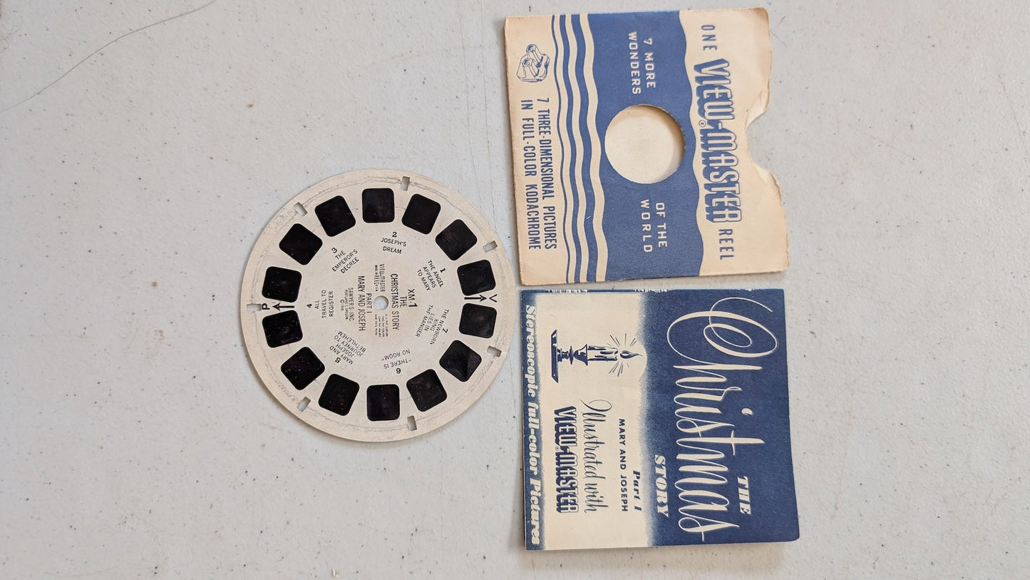 THE CHRISTMAS STORY PART I Mary and Joseph Vintage 1943 View-Master Reel XM-1(vintage, collectable, nostalgia, toy)