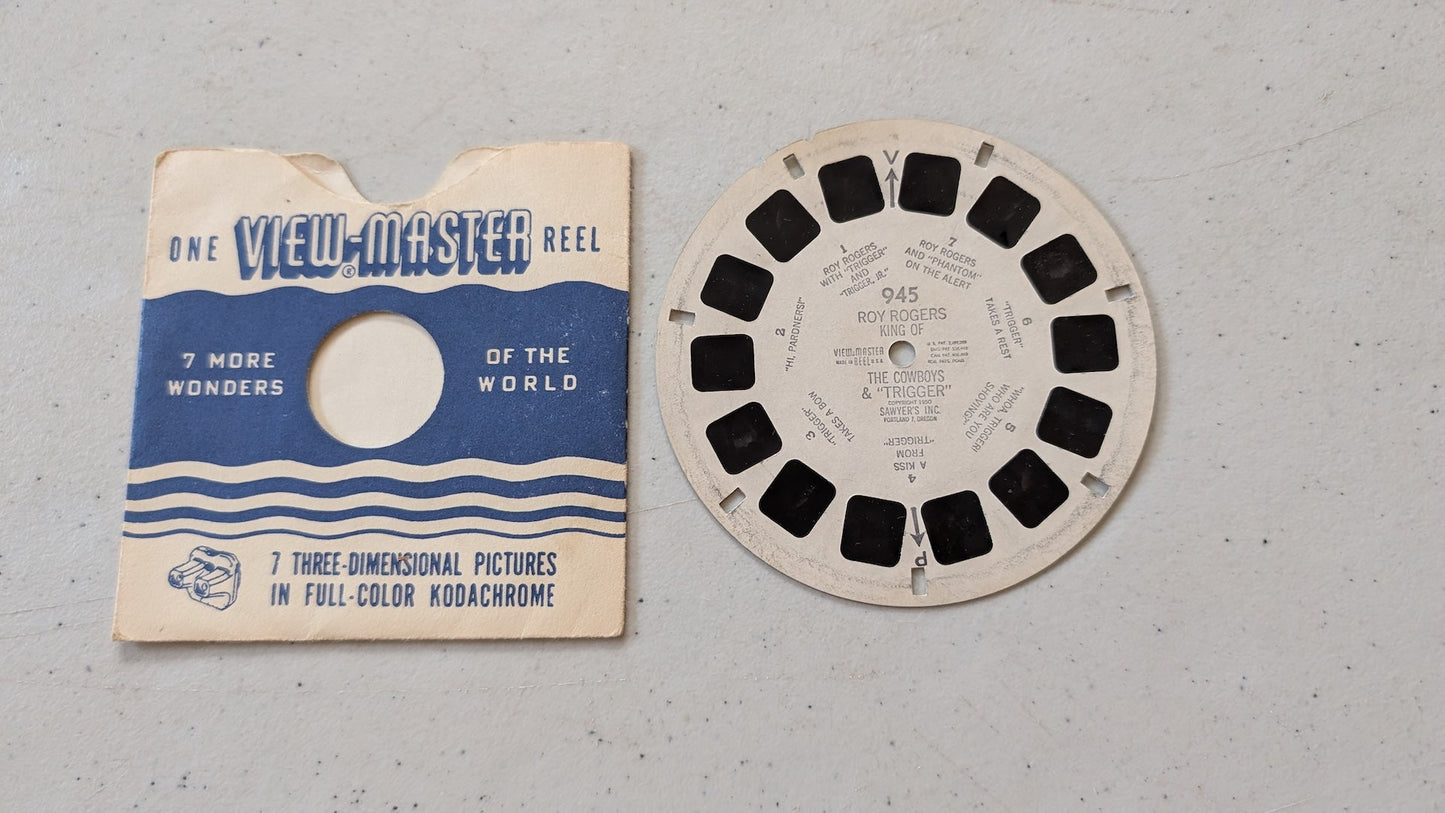 Roy Rogers King of the Cowboys and Trigger Vintage View-Master Reel 945(vintage, collectable, nostalgia, toy)