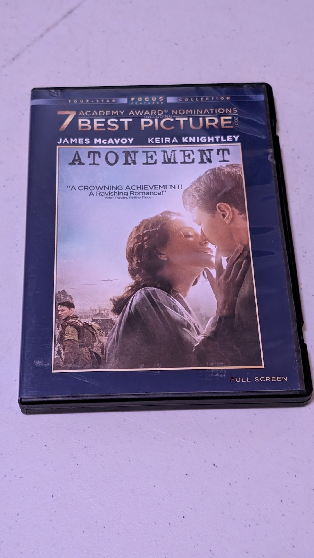 ATONEMENT DVD MOVIE FILM JAMES MCAVOY KEIRA KNIGHTLEY ROMOLA GARAI