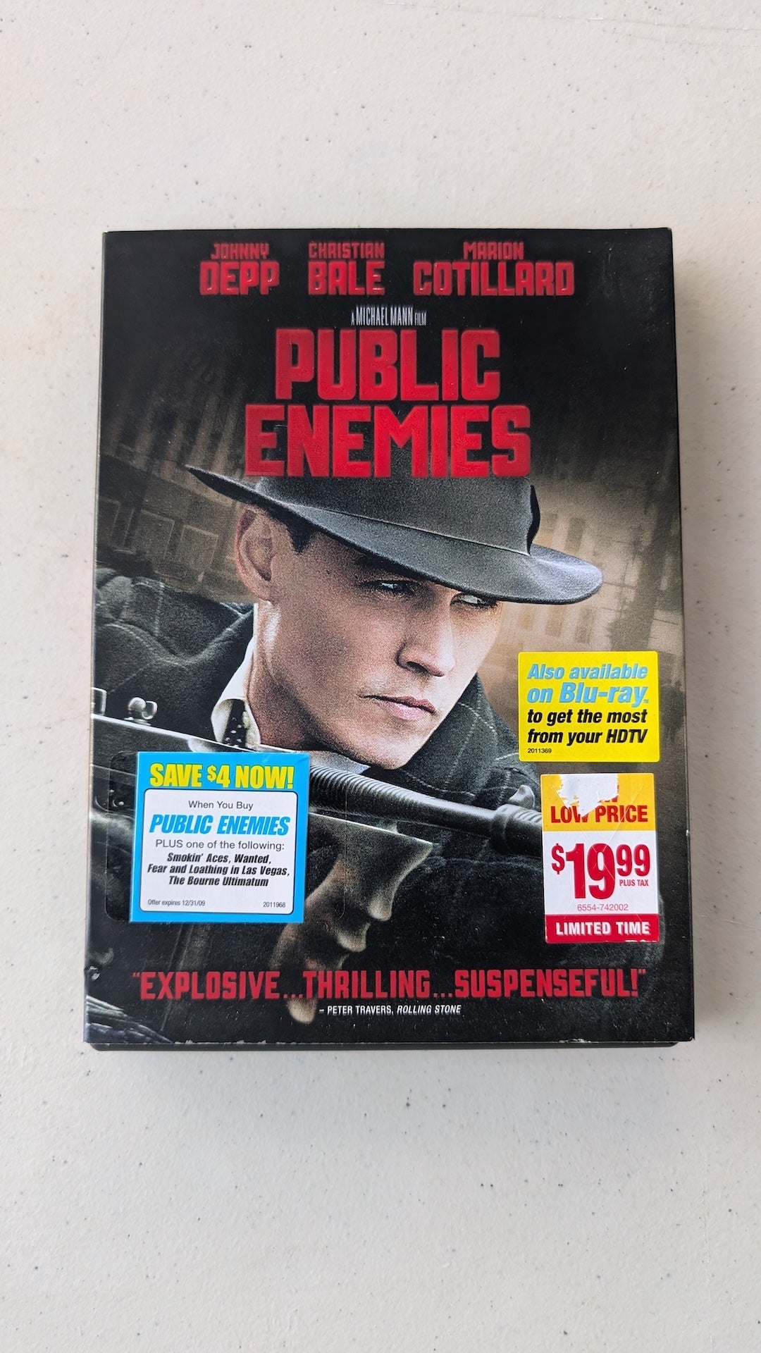 Public Enemies (DVD, 2009) Johnny Depp Christian Bale Marion Cotillard
