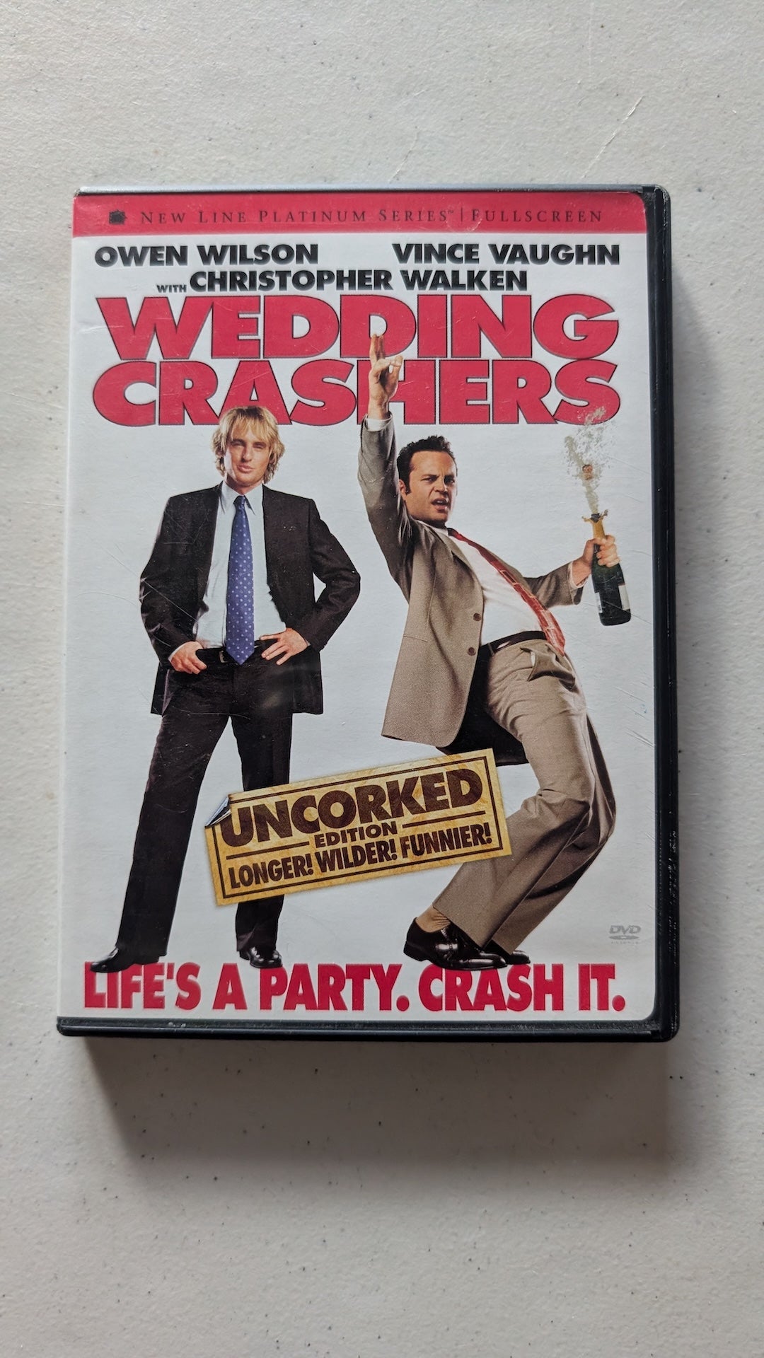 Wedding Crashers (DVD, 2005, Uncorked Edition) Owen Wilson, Vince Vaughn, Christopher Walken