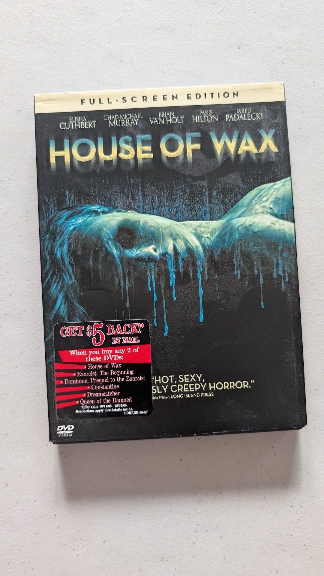 House of Wax (DVD, 2005, R) Elisha Cuthbert, Chad Michael Murray, Brian Van Holt, Paris Hilton, Jared Padalecki