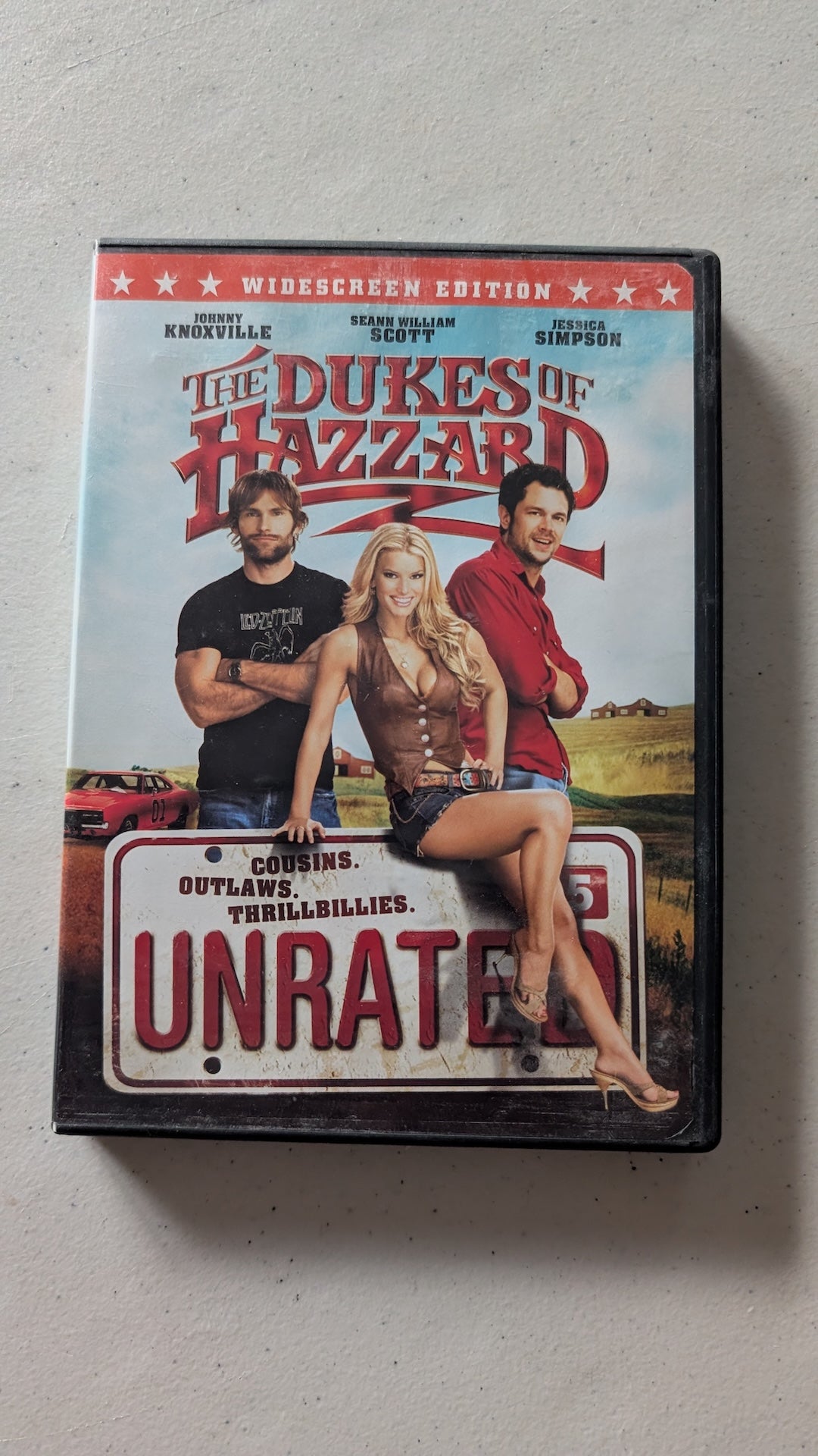 The Dukes of Hazzard (DVD, 2005, Unrated) Johnny Knoxville, Seann William Scott, Jessica Simpson