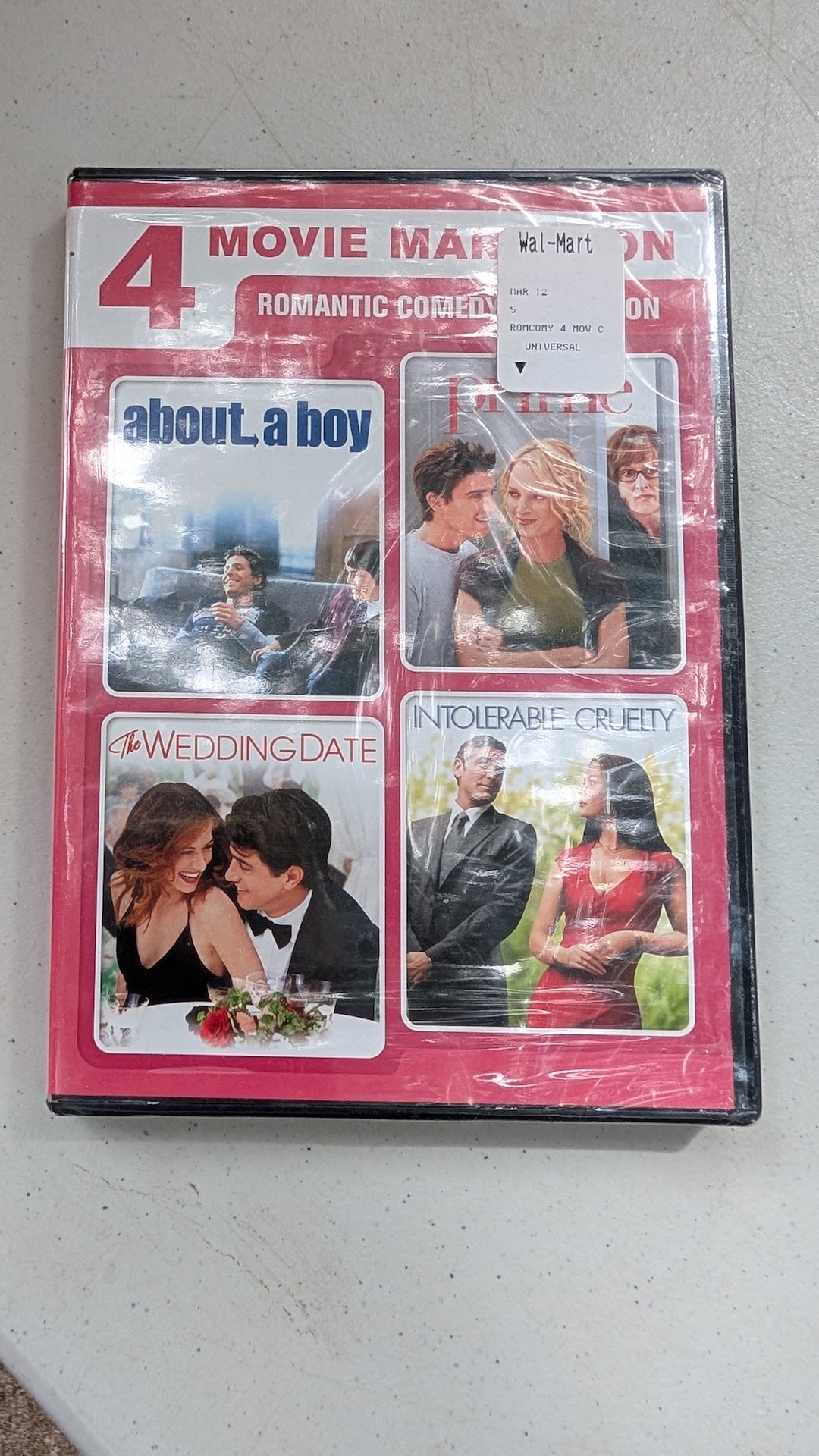 4-Movie Marathon: Romantic Comedy Collection (DVD, 2002, 2005, 2005, 2003, PG-13, PG-13, PG-13, PG-13) Hugh Grant, Toni Collette; Uma Thurman, Meryl Streep; Debra Messing, Dermot Mulroney; George Clooney, Catherine Zeta-Jones