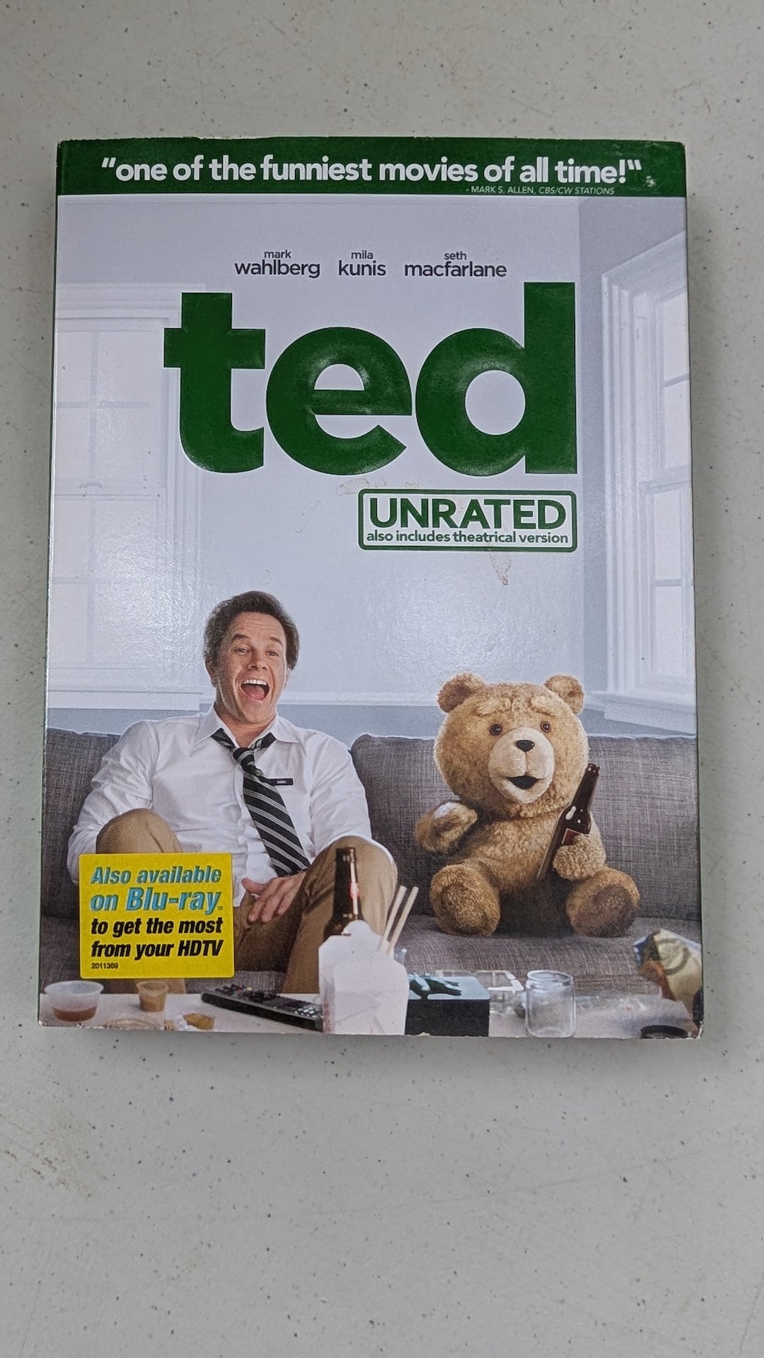 Ted (DVD, 2012, Unrated) Mark Wahlberg, Mila Kunis, Seth MacFarlane