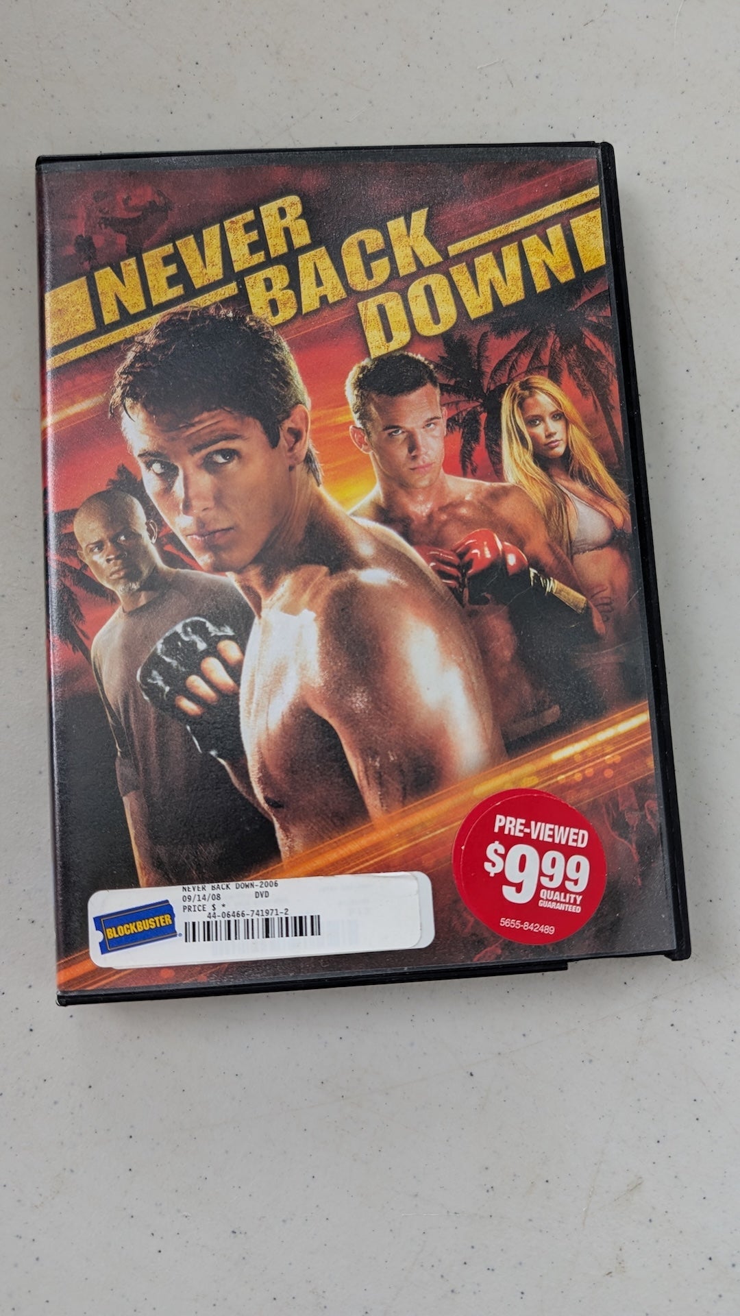 Never Back Down (DVD, 2008, PG-13) Sean Faris, Amber Heard, Cam Gigandet