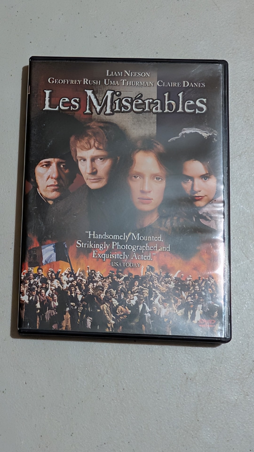 Les Misérables (DVD, 1998, PG-13) Liam Neeson, Geoffrey Rush, Uma Thurman