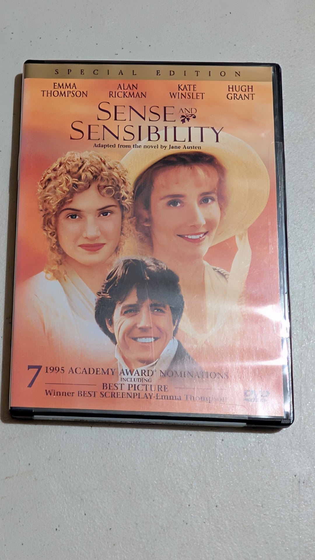 Sense and Sensibility (DVD, 1995, PG) Emma Thompson, Kate Winslet, Hugh Grant